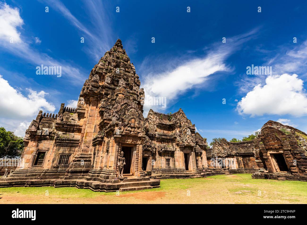 Prasat Phanom Rung, ancien temple hindou khmer, sanctuaire principal, Buri RAM, Isan, Thaïlande, Asie du Sud-est, Asie Banque D'Images