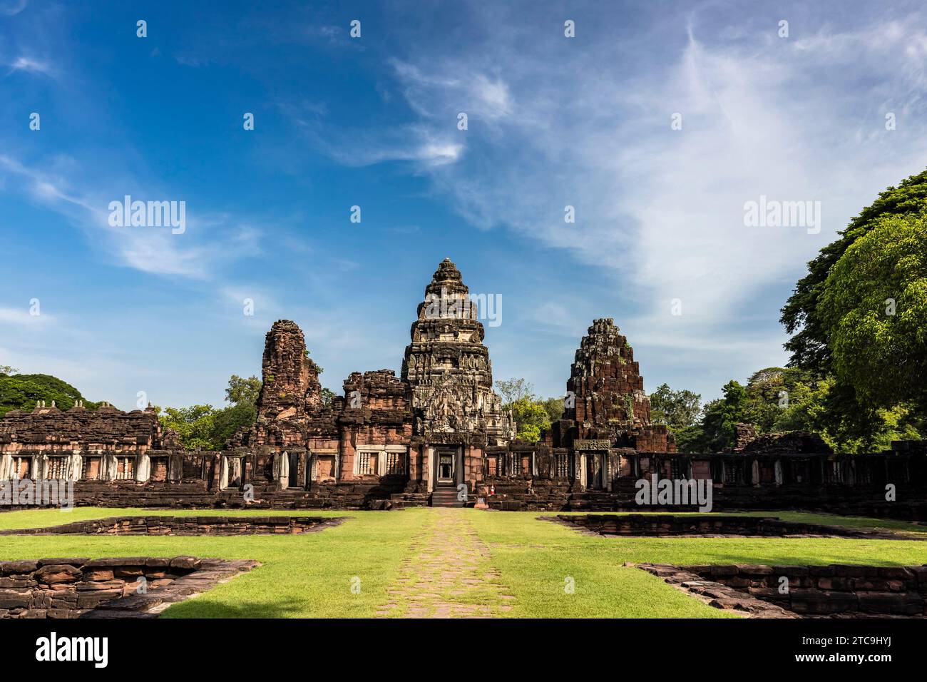 Parc historique de Phimai, ancien temple khmer, Nakhon Ratchasima, Isan, Thaïlande, Asie du Sud-est, Asie Banque D'Images