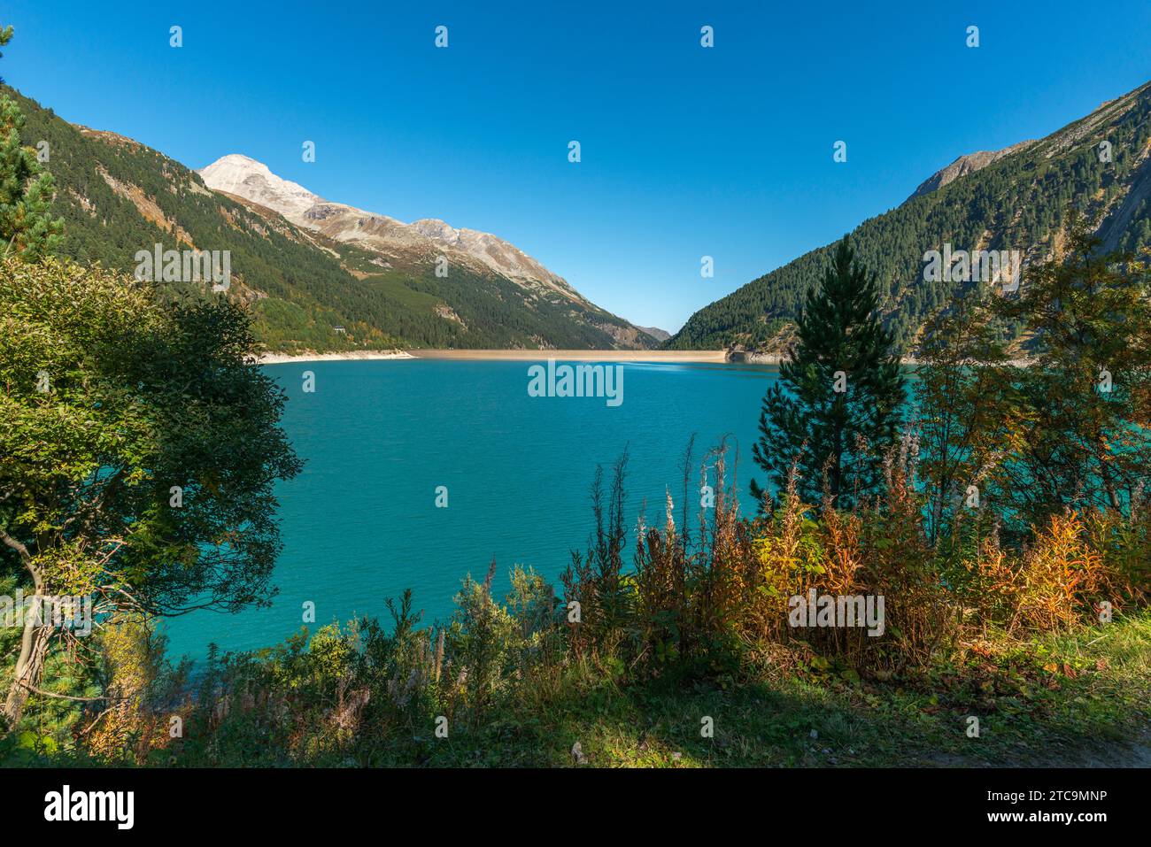 Barrage et réservoir de Schlegeis (1782m NGF), Alpes de Zillertal, Parc national, Tyrol, Autriche, Europe Banque D'Images