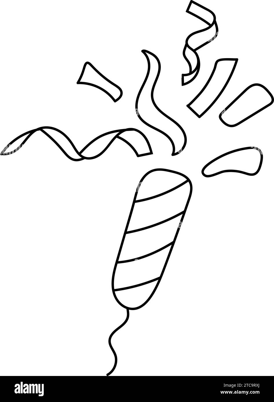 Coloriage pour les enfants : Holiday Cracker est Un livre de coloriage créatif avec des illustrations vectorielles conçues pour inspirer la créativité des enfants Illustration de Vecteur