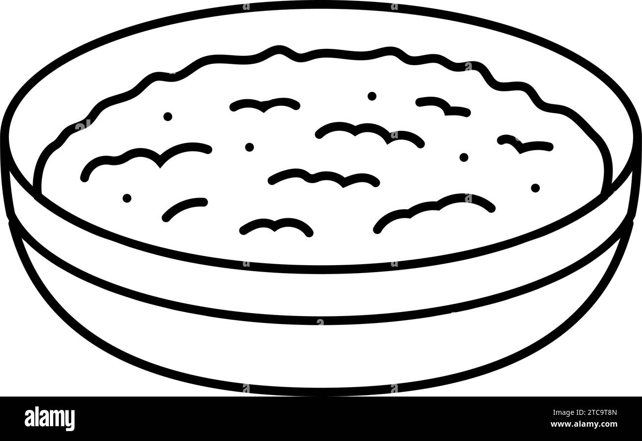 illustration vectorielle de l'icône représentant un bol de riz à base de sucreries Illustration de Vecteur