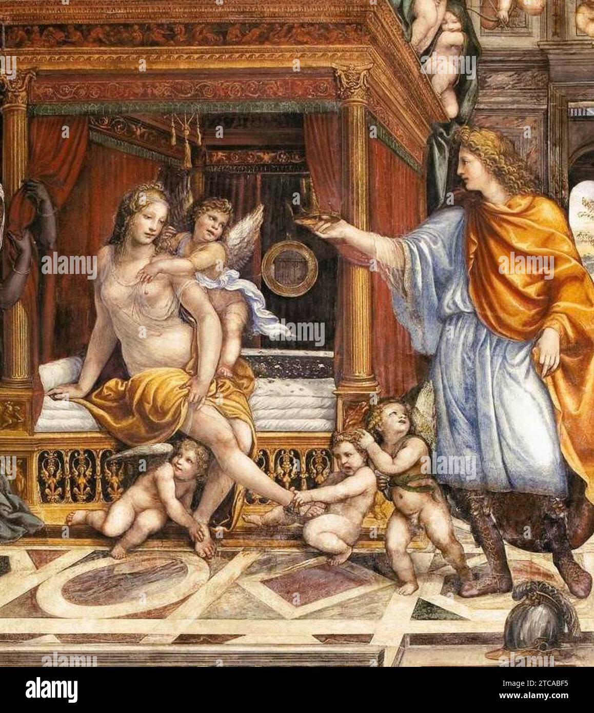 Mariage d'Alexandre le Grand et de Roxanne Boda de Alejandro Magno y Roxana Sodoma (détail). Banque D'Images