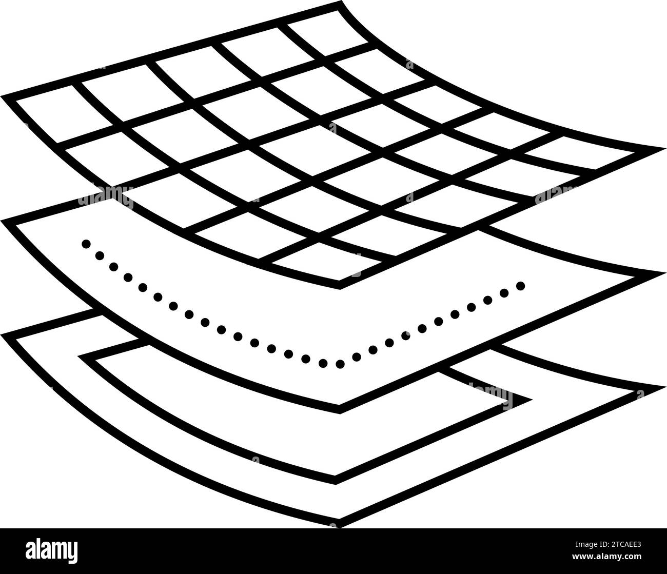 illustration vectorielle d'icône de ligne d'ingénieur aéronautique de matériau composite Illustration de Vecteur