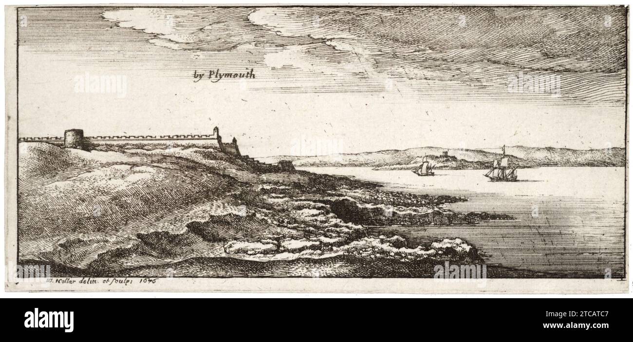 Wenceslas Hollar - Plymouth. Banque D'Images