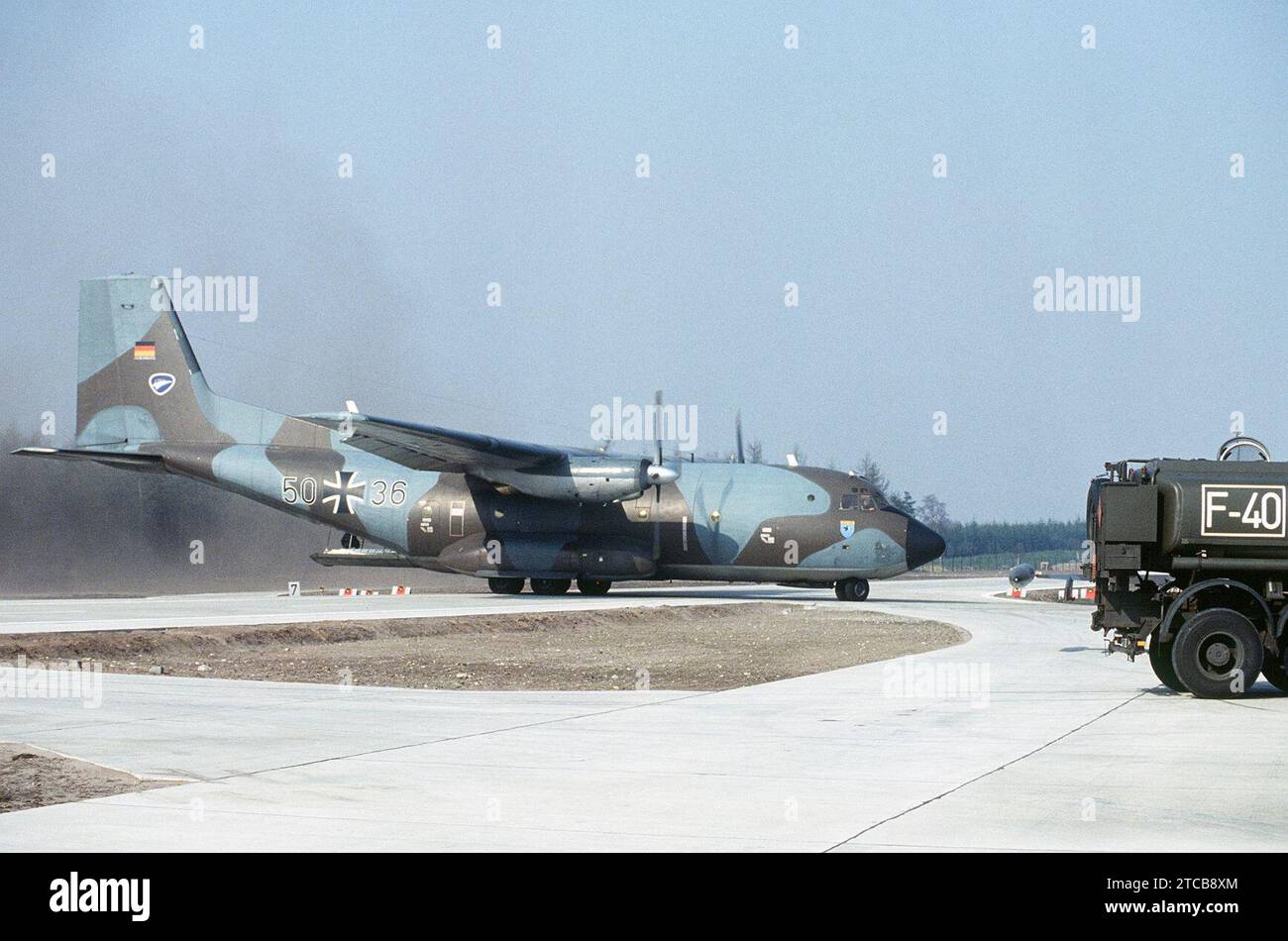 Avion de transport Transall C-160 ouest-allemand 1984. Banque D'Images