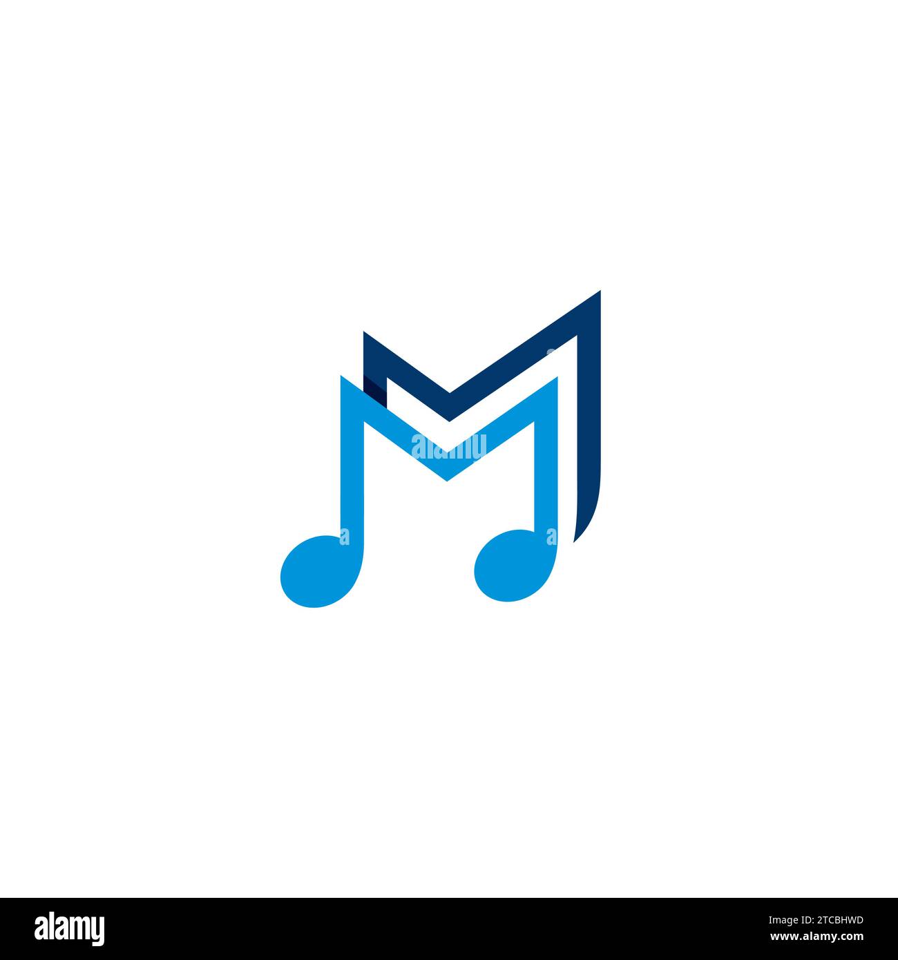 Symbole logo M Music. Icône lettre M. Illustration de Vecteur