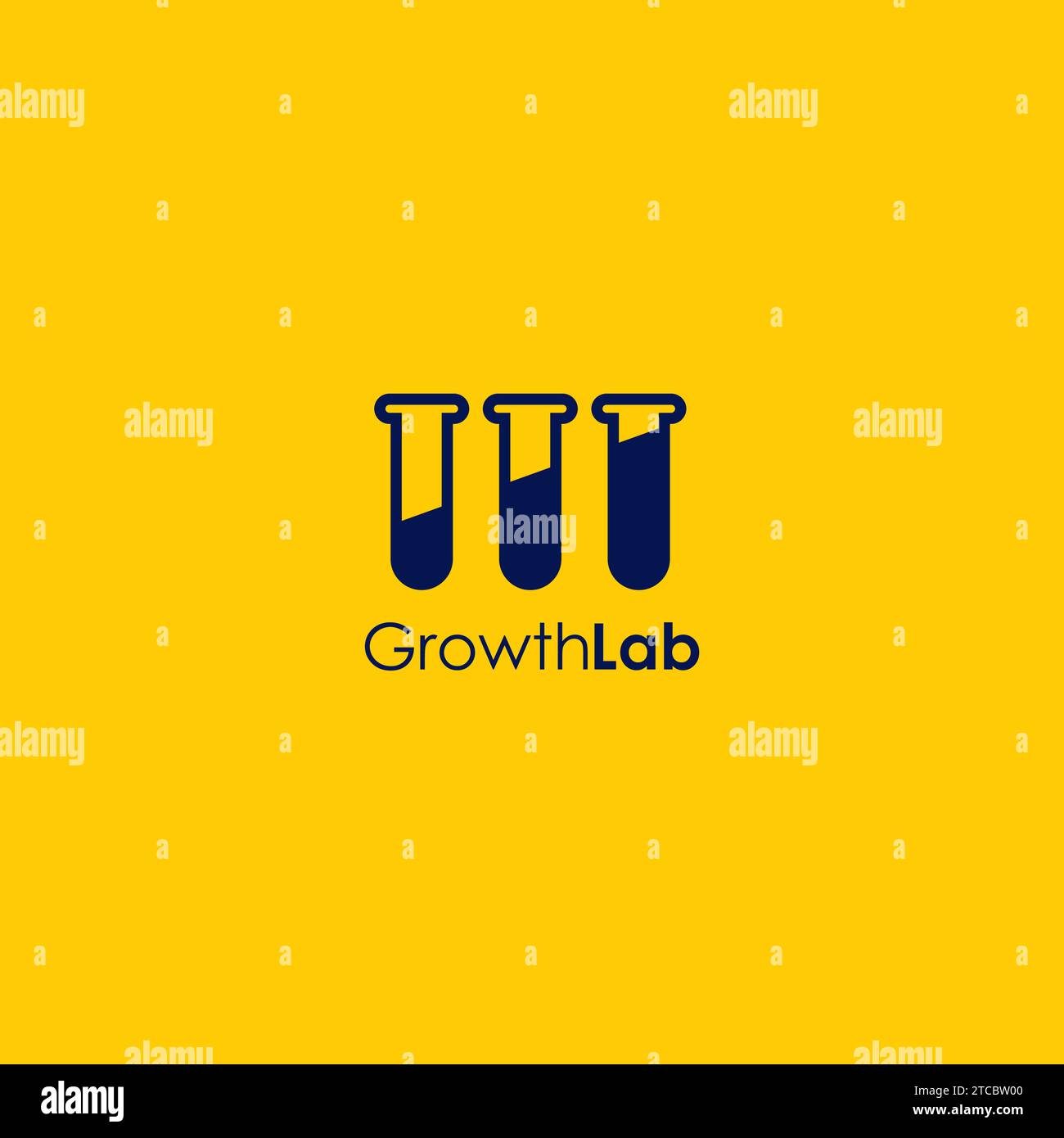 Logo Growth Lab simple. Vecteur de logo de laboratoire Illustration de Vecteur