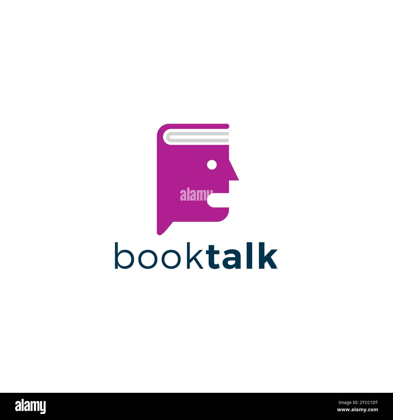 Logo Book Talk. Vecteur de logo éducation. Icône Livre Illustration de Vecteur