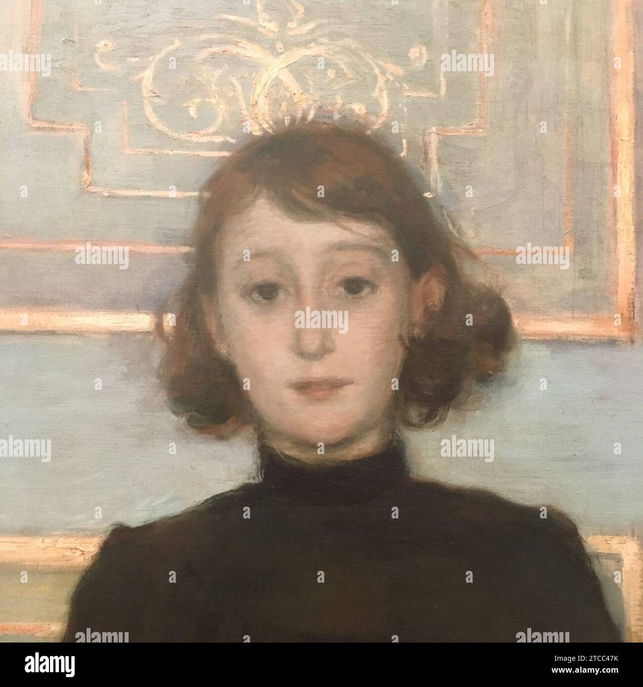 Theo Van Rysselberghe, Portrait de Marguerite Van Mons (détail) 02. Banque D'Images
