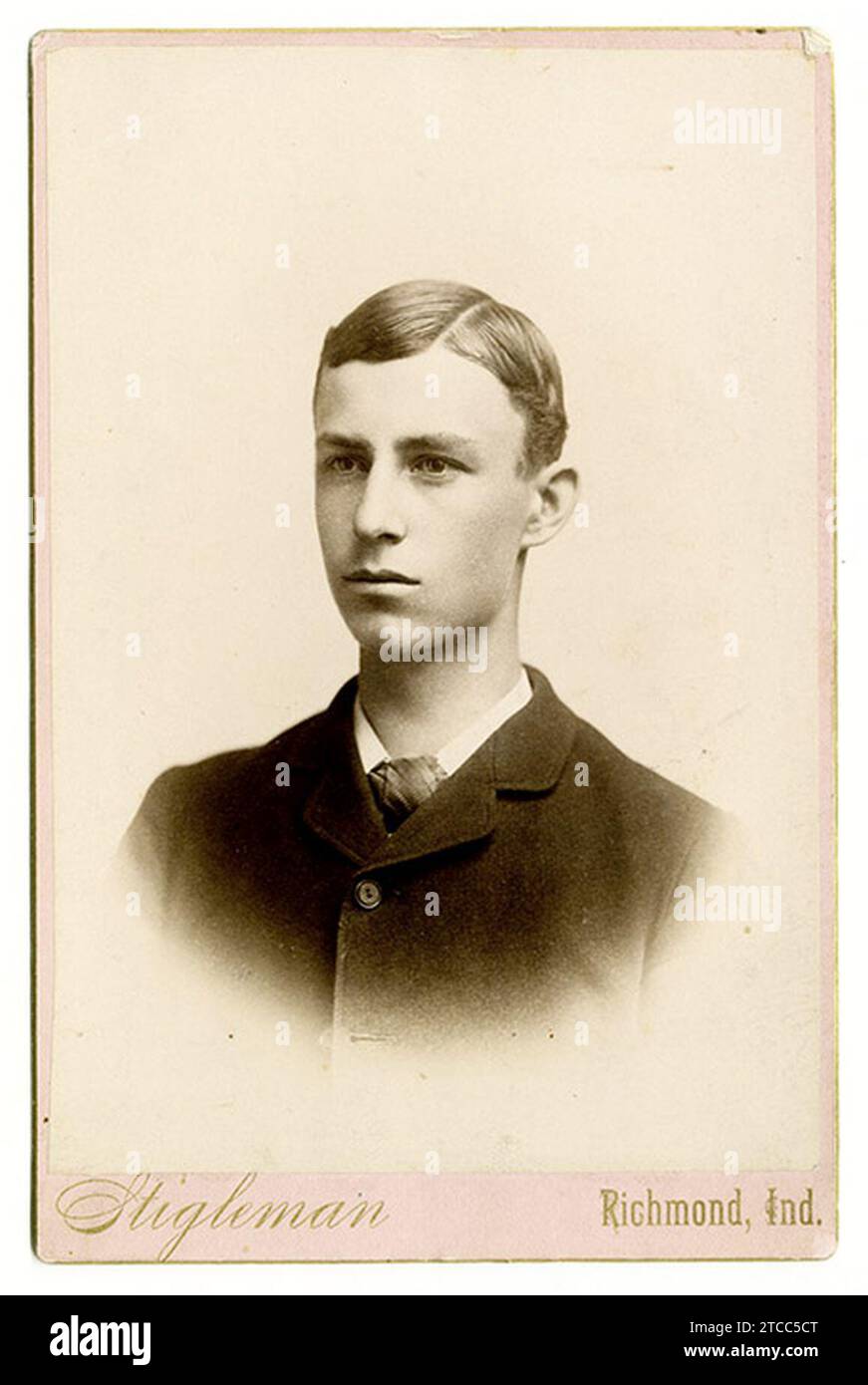 Wilbur Wright à 17 ans par George W. Stigleman Sr Banque D'Images