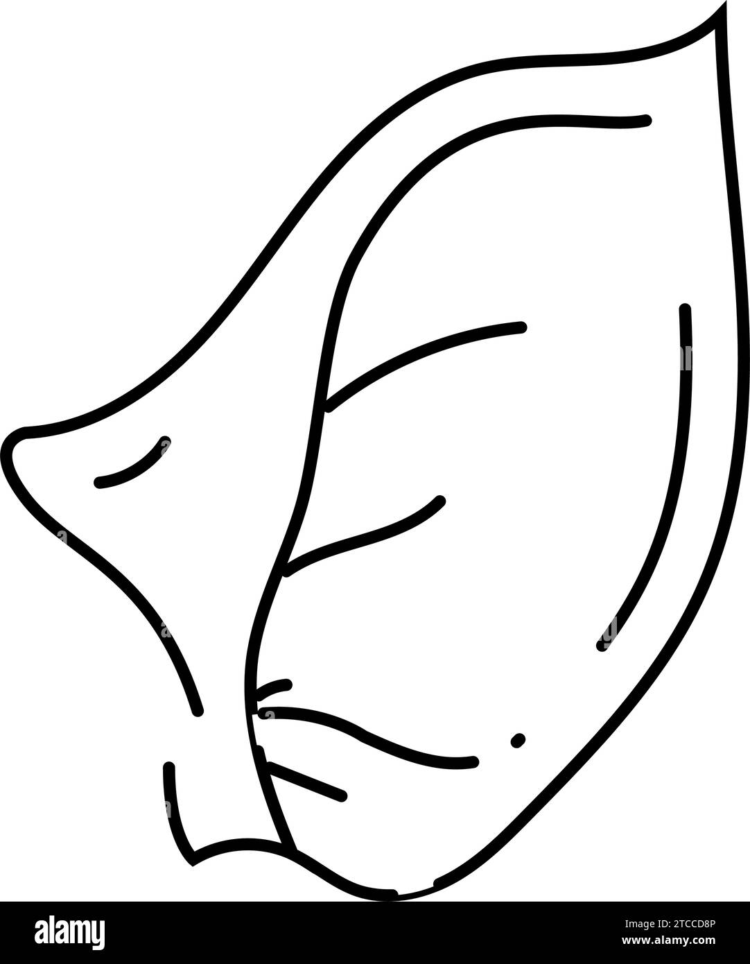 illustration vectorielle d'icône de ligne d'animal de cochon d'oreille Illustration de Vecteur