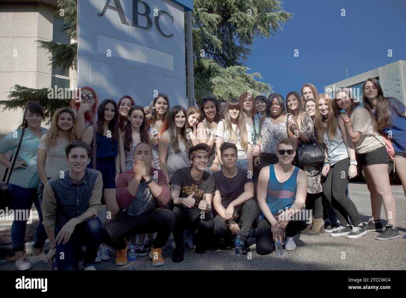 Madrid 06-17-2014 le groupe musical Midnight Red visite le chat Abc.es. Photo : Juan Piedra Archdc. Crédit : Album / Archivo ABC / Juan Piedra Banque D'Images