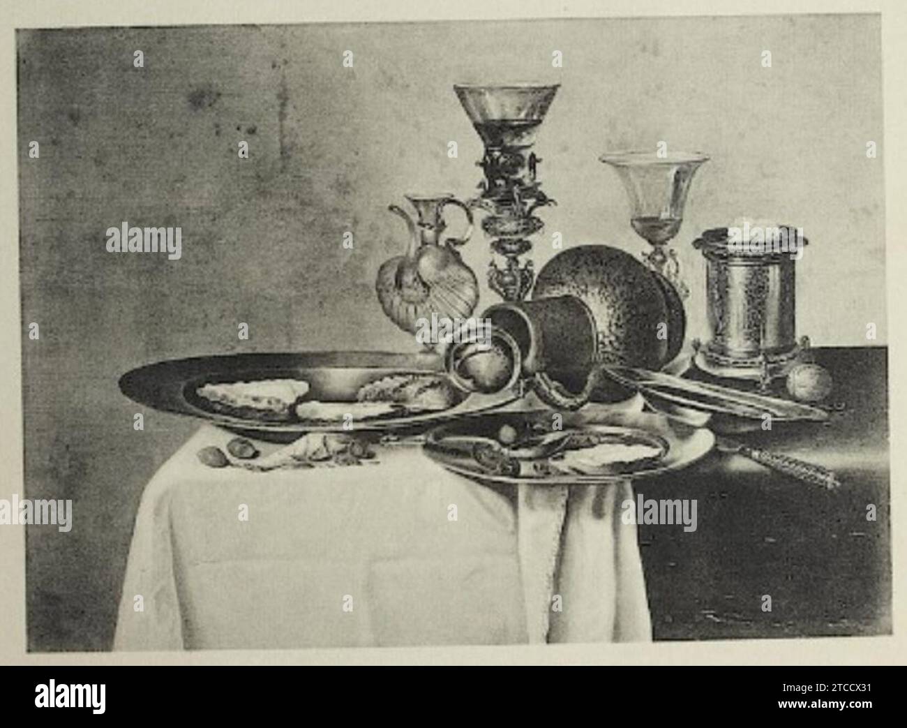 Willem Claesz Heda - nature morte avec des objets sur une table, lot 91, Lepke 22-03-1917. Banque D'Images