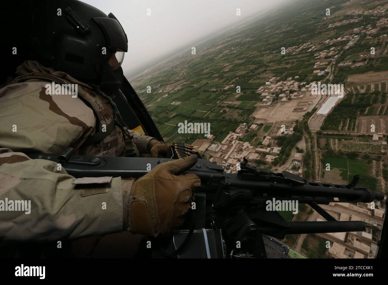 Afghanistan, 04/22/2013. Transfert en hélicoptère de la base de Herat à Qala i Naw. Crédit : Album / Archivo ABC / Jaime García Banque D'Images