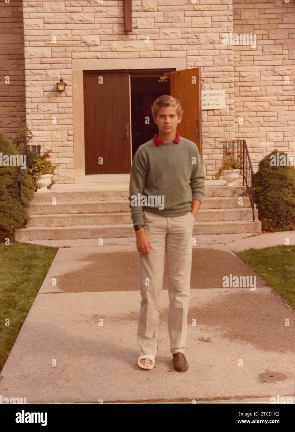 Canada, octobre 1984. Prince Philip au centre éducatif où il étudie, Lakefield College, au Canada, à environ 130 km de Toronto. Crédit : Album / Archivo ABC Banque D'Images