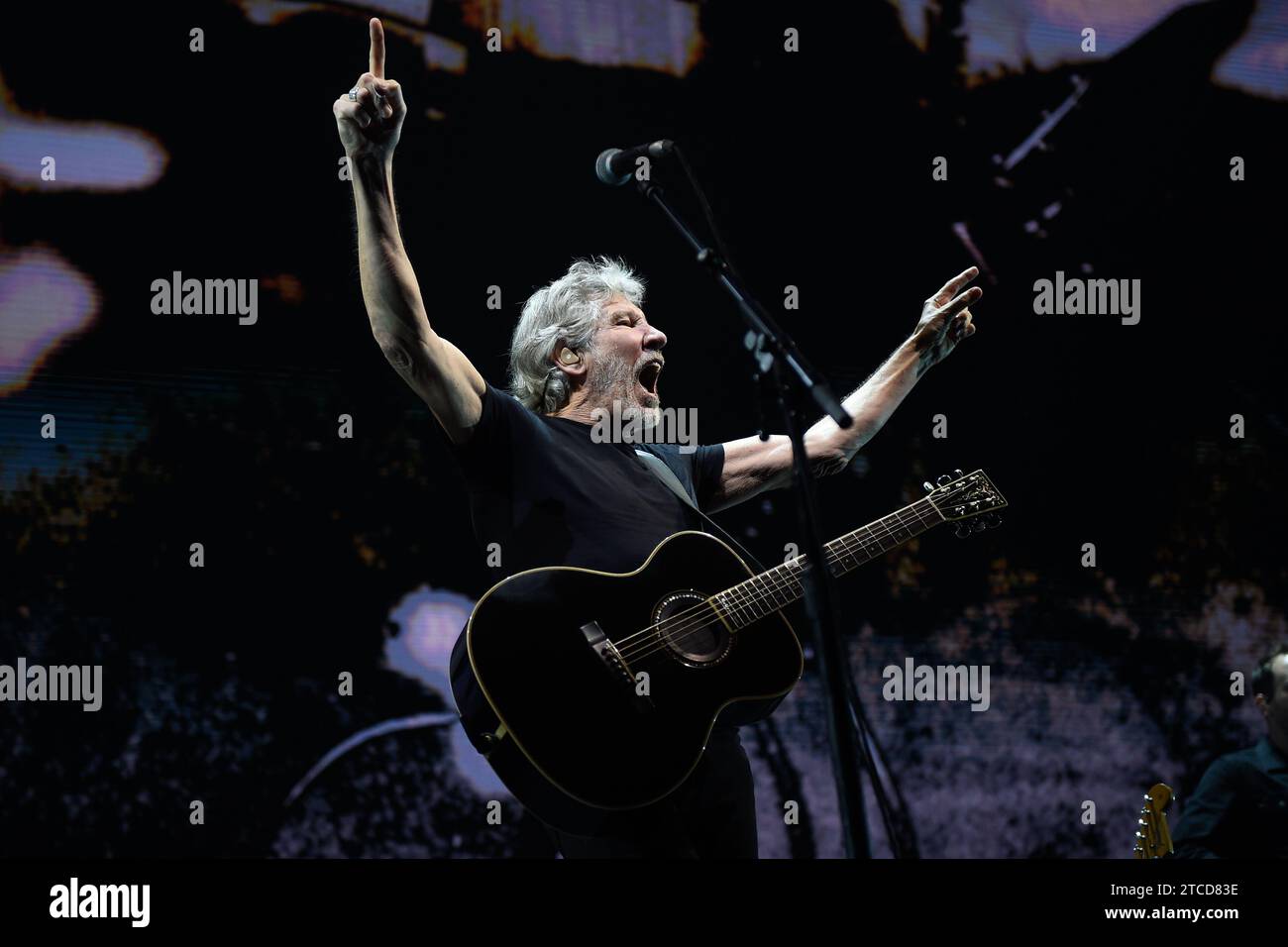 Barcelone, 04/13/2018. Concert de Roger Waters, compositeur de Pink Loyd. Photo : Inés Baucells Archdc. Crédit : Album / Archivo ABC / Inés Baucells Banque D'Images