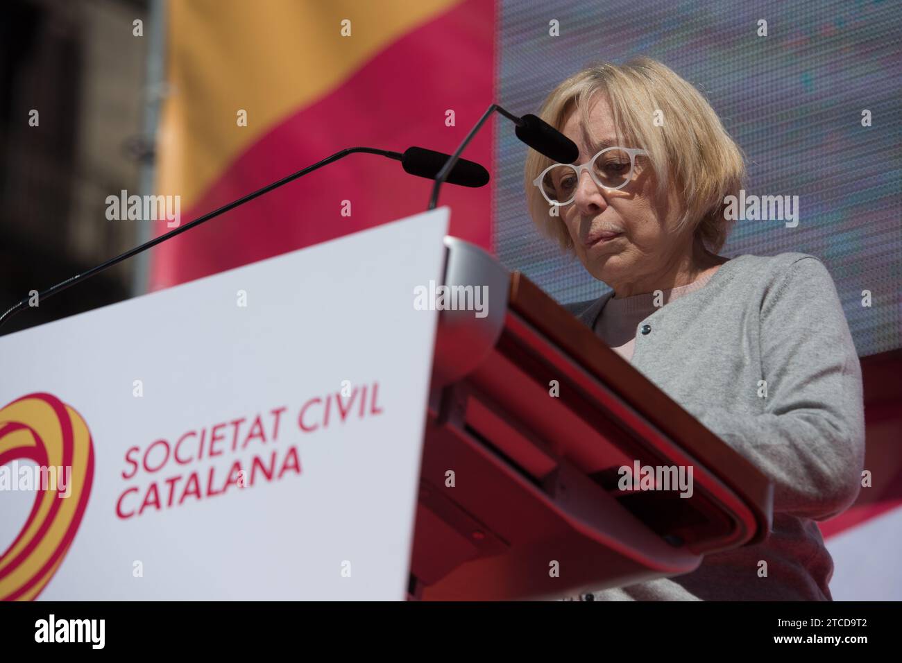 Barcelone, 03/18/2018. Manifestation convoquée par la société civile catalane. Photo : PEP Dalmau ARCHDC. Crédit : Album / Archivo ABC / PEP Dalmau Banque D'Images