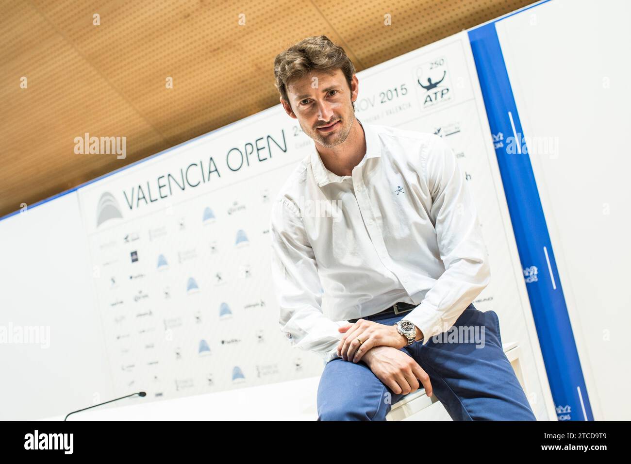 Valence, 10/30/2015. Entretien avec Juan Carlos Ferrero. Photo : Mikel Ponce Archdc. Crédit : Album / Archivo ABC / Mikel Ponce Banque D'Images