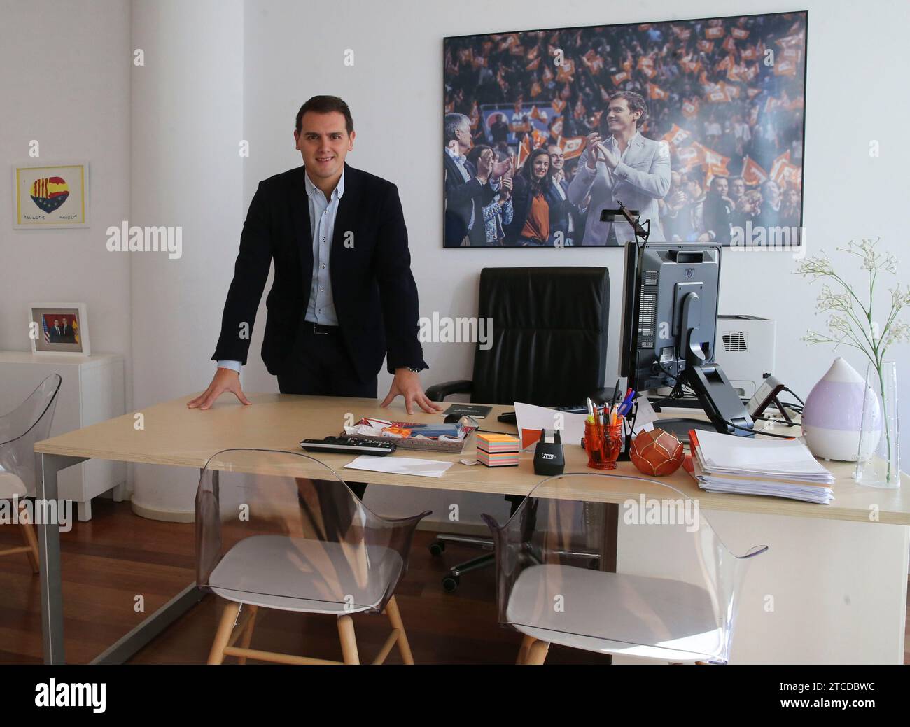 Madrid, 11/30/2017. Entretien avec le président de Ciudadanos Albert Rivera. Photo : Jaime García ARCHDC. Crédit : Album / Archivo ABC / Jaime García Banque D'Images