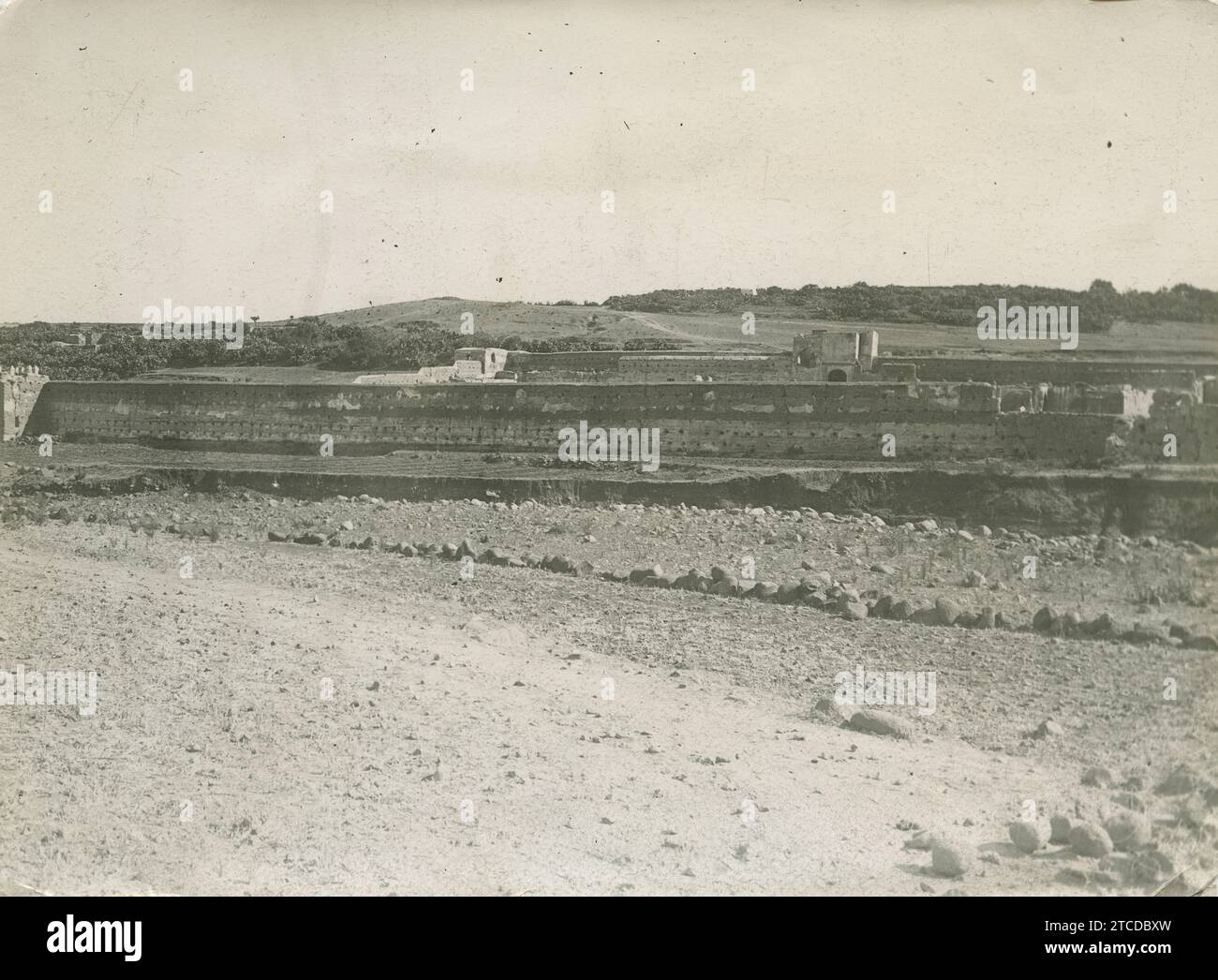Guerre marocaine, 09/20/1909. L'offensive victorieuse des Espagnols dans le Riff : l'Alcazaba de Frejana occupée par les Espagnols pendant les combats de fin septembre. Crédit : Album / Archivo ABC / Charles Trampus Banque D'Images