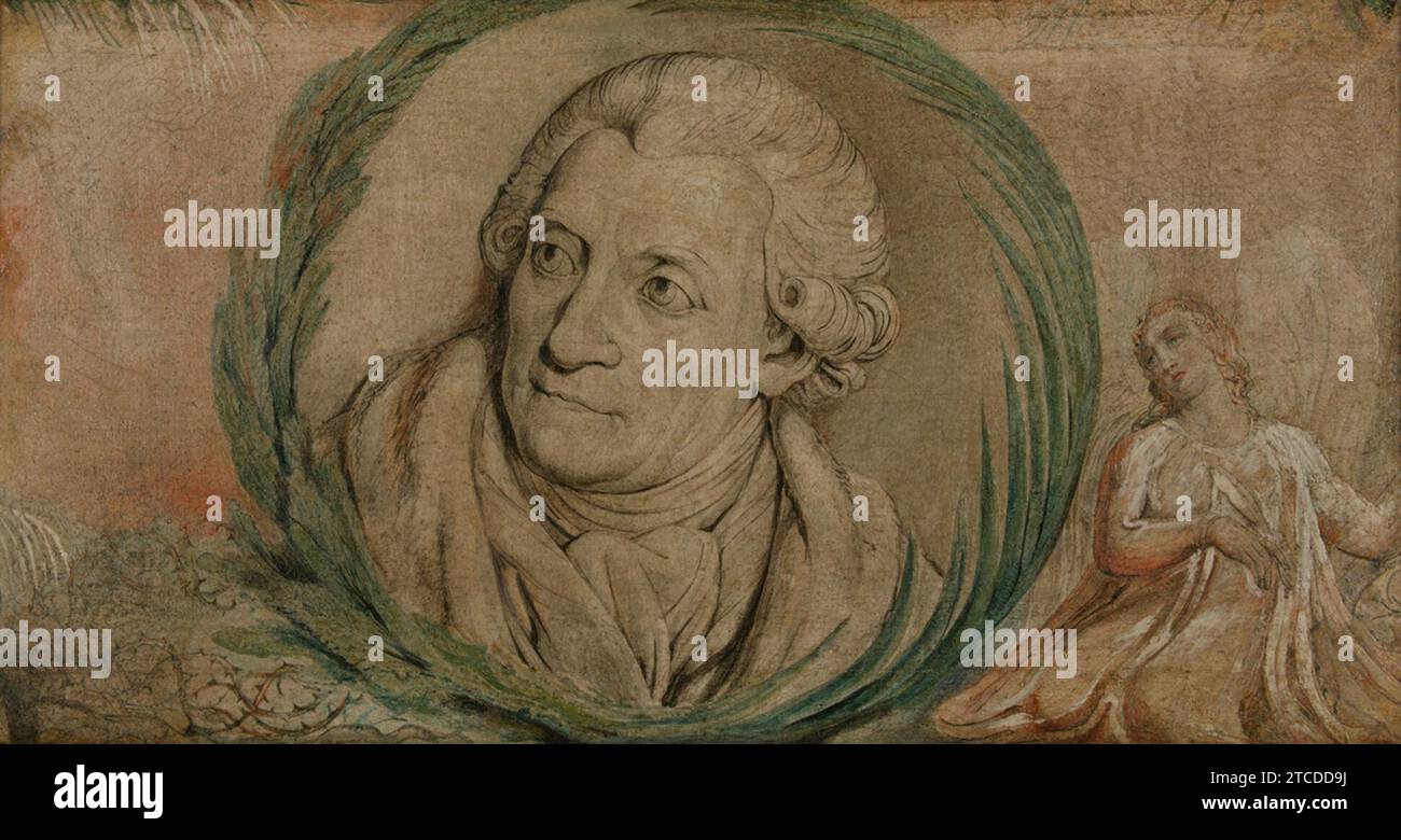 William Blake - Portrait de Friedrich Gottlieb Klopstock Banque D'Images