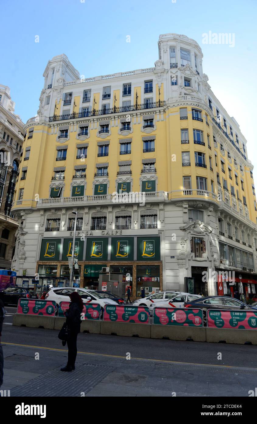 Madrid, 02/06/2018. Cristiano Ronaldo a acheté le vieil hôtel Arosa, à Gran Vía, 29. La rénovation du bâtiment affectera la Casa del Libro, qui subira également des rénovations. Photo : Maya Balanya. ARCHDC. Crédit : Album / Archivo ABC / Maya Balanya Banque D'Images