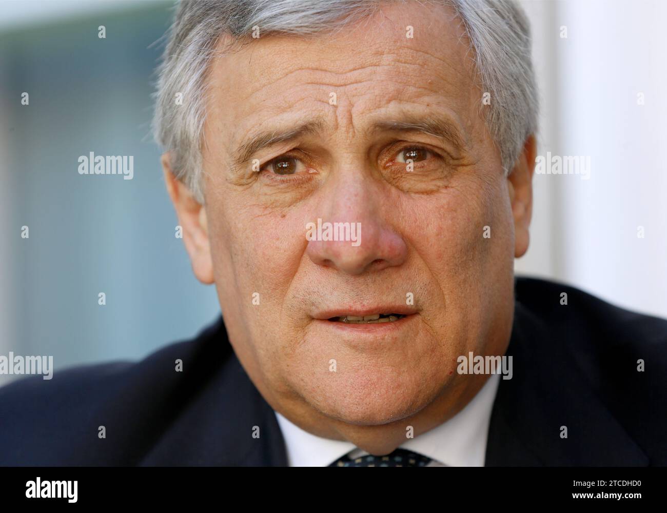 Valence, 03/08/2018. Entretien avec Antonio Tajani, président du Parlement européen. Photo : Rober Solsona. ARCHDC. Crédit : Album / Archivo ABC / Rober Solsona Banque D'Images