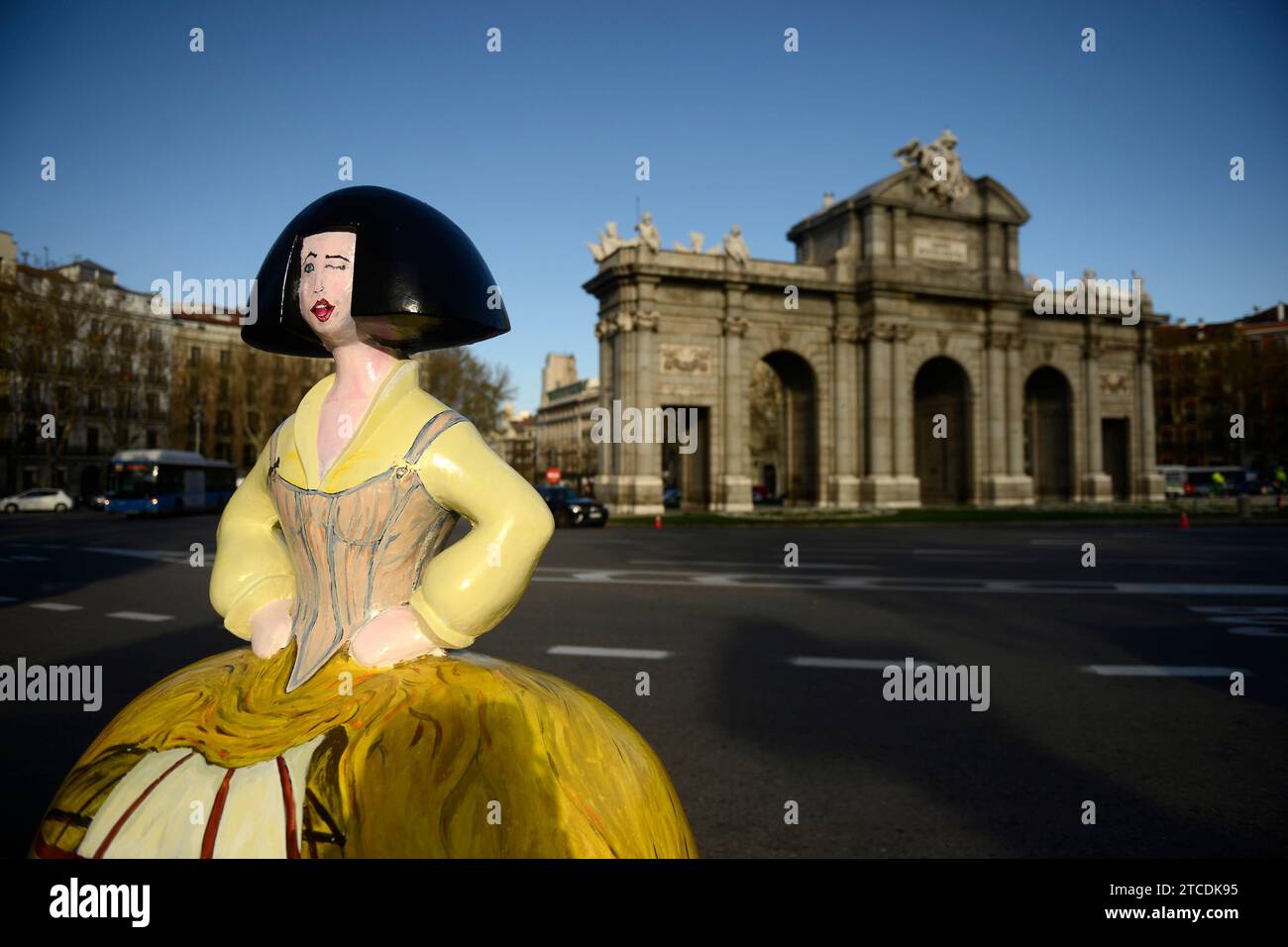 Madrid, 04/16/2018. «Meninas Madrid Gallery». Dans l'image, la porte de Alcalá. Photo : Maya Balanya. Archdc. Crédit : Album / Archivo ABC / Maya Balanya Banque D'Images