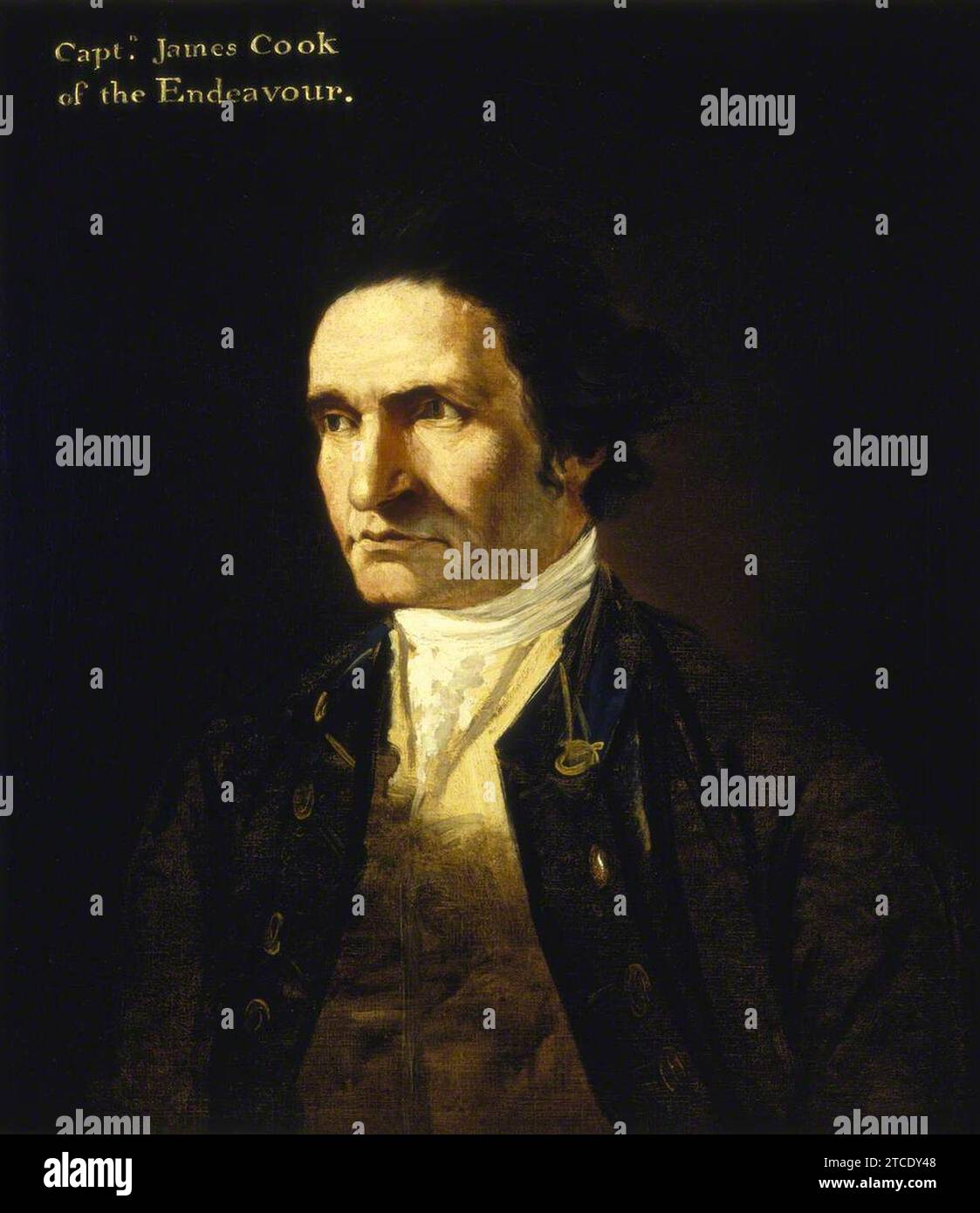 William Hodges (1744-1797) - Capitaine James Cook (1728-1779) Banque D'Images
