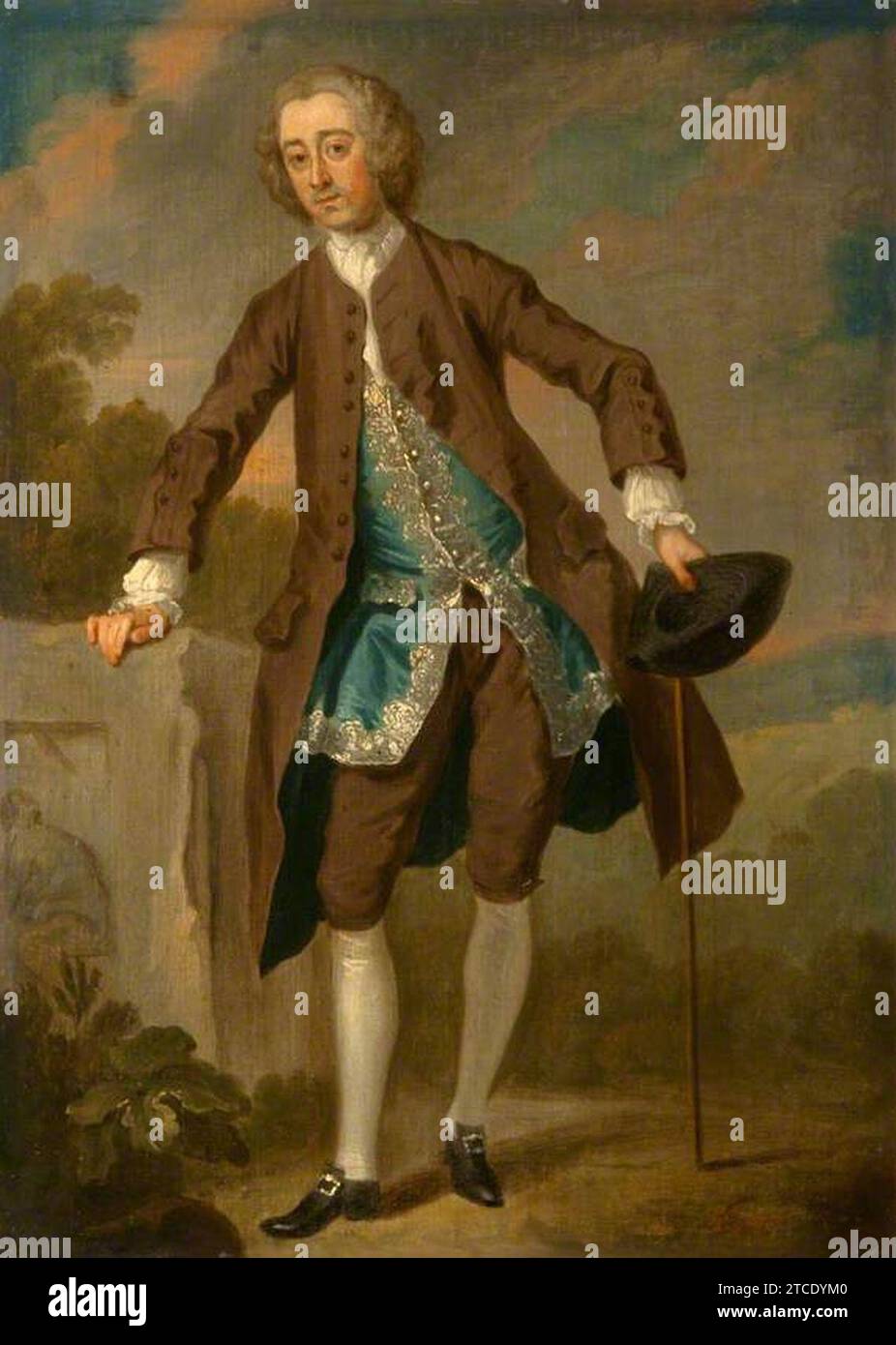 William Hogarth (1697-1764) (d'après) - Gustavus Hamilton (1710-1746), 2e vicomte Boyne Banque D'Images