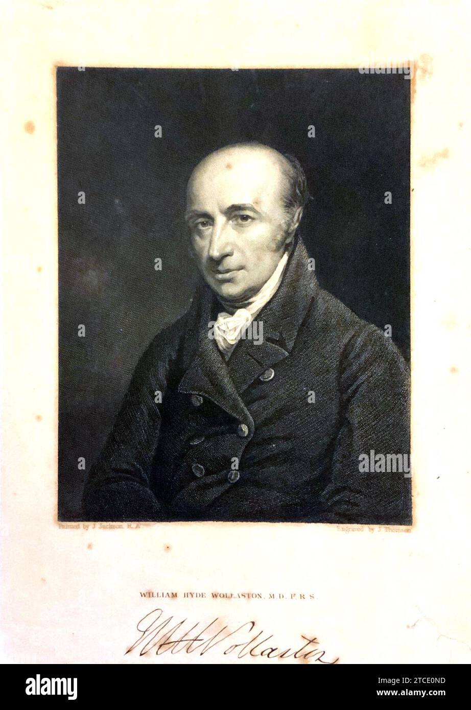 William Hyde Wollaston, portrait Banque D'Images
