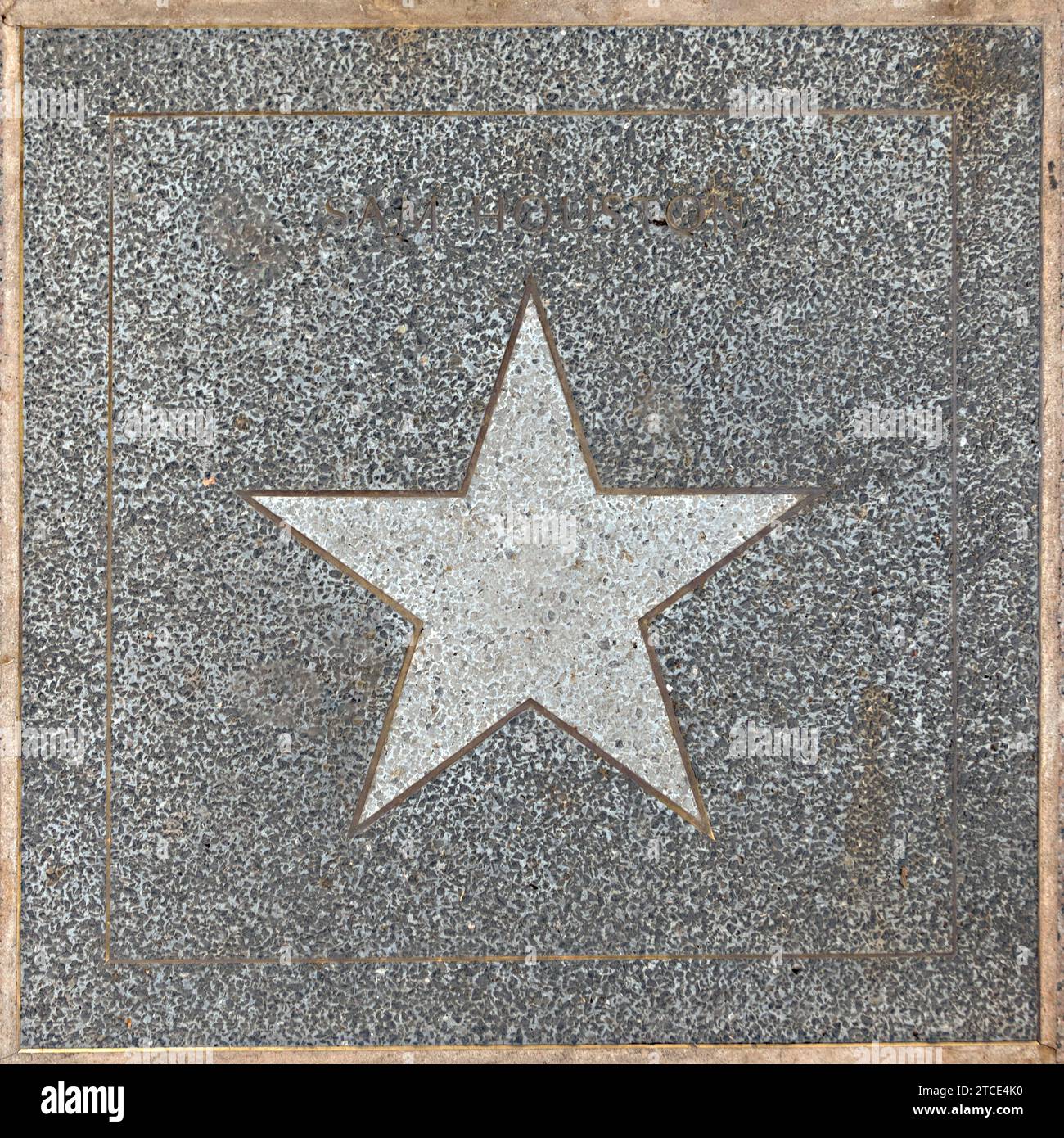 Austin, Texas - 3 novembre 2023 : étoile de Sam Houston au Walk of stars à trinity Street à Austin Texas. Banque D'Images