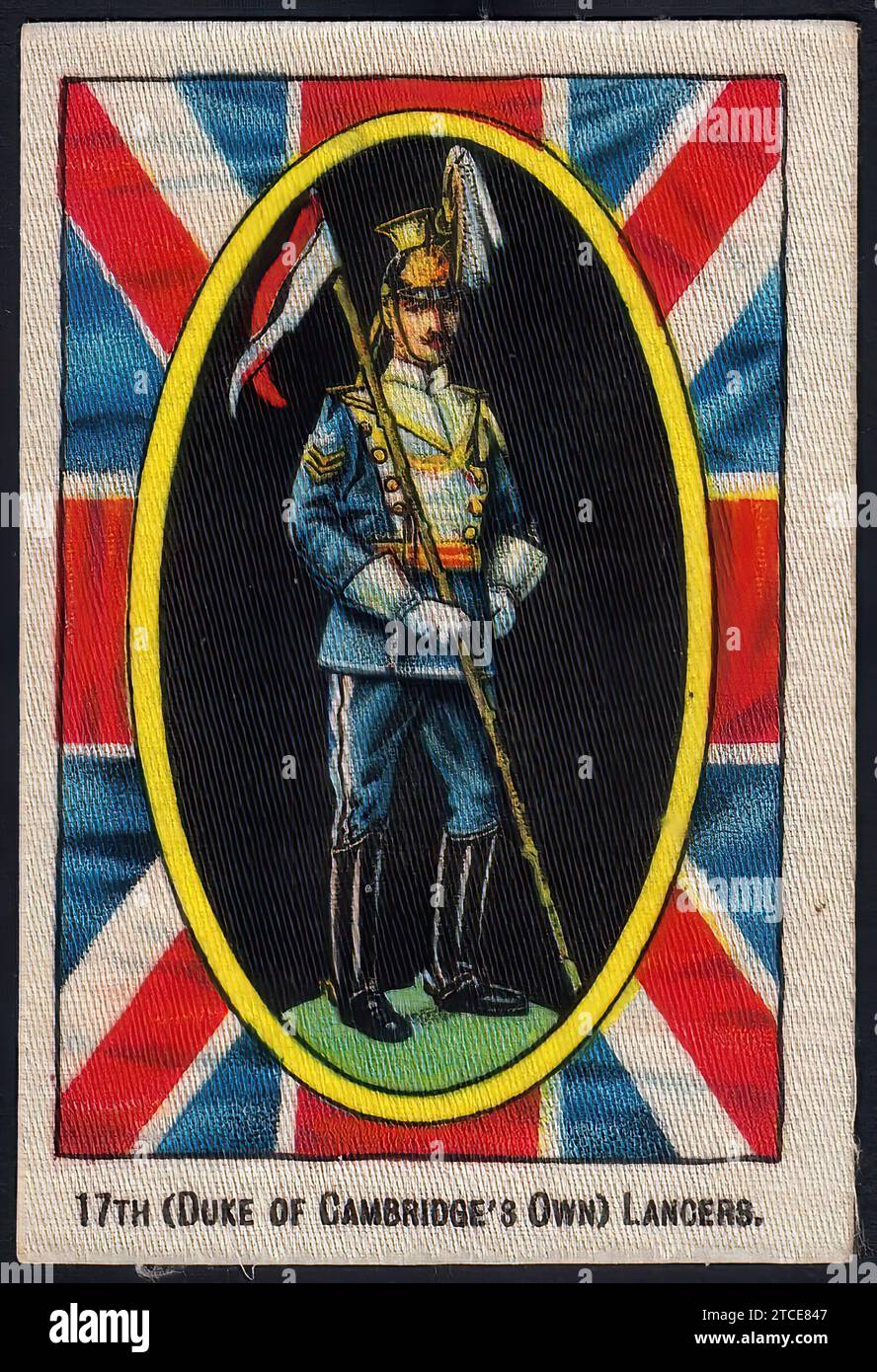 17e (Duke of Cambridge's Own) Lancers - Vintage British Tradecard Banque D'Images