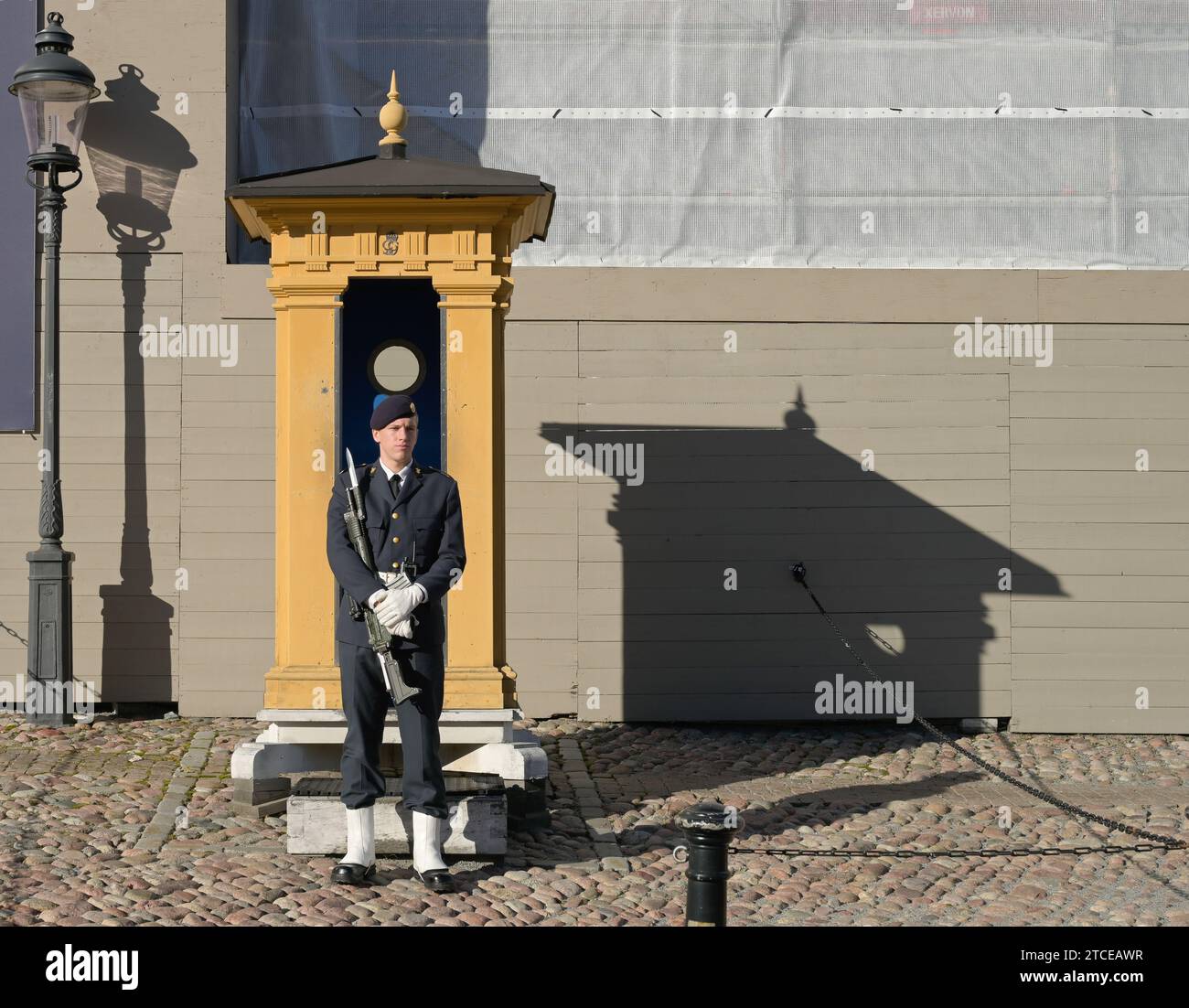 Wache, Königliches Schloss, Kungliga slottet, Stockholm, Schweden Banque D'Images