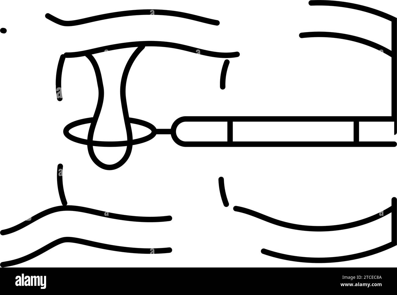 illustration vectorielle de ligne de polypes du côlon gastro-entérologue Illustration de Vecteur