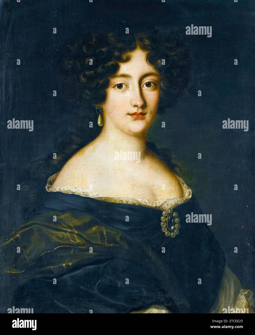 Ortensia Mancini, Duchessa di Mazzarino (1646-1699), portrait à l'huile sur toile de Jacob Ferdinand Voet, avant 1689 Banque D'Images