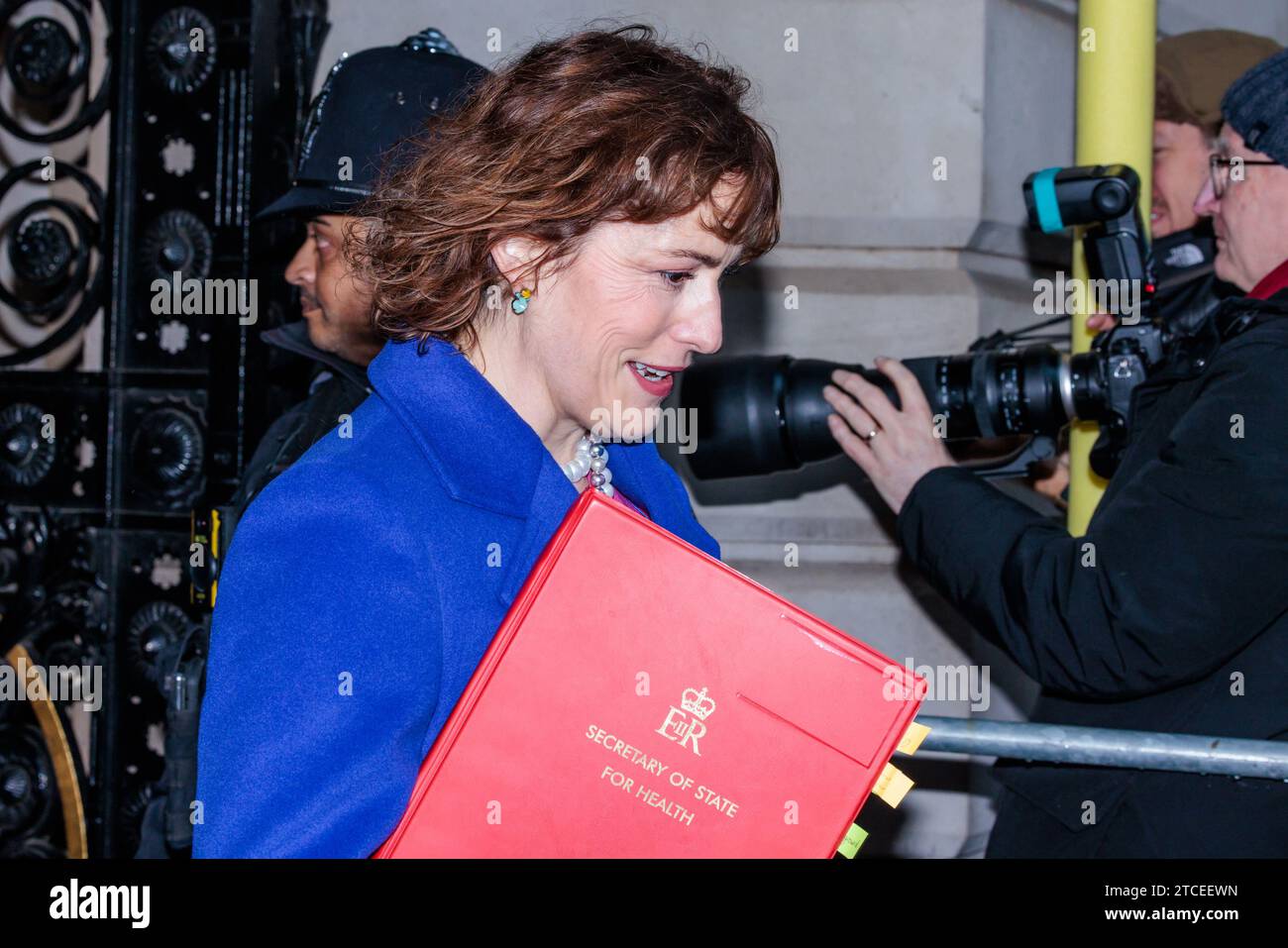 Downing Street, Londres, Royaume-Uni. 12 décembre 2023. Victoria Atkins, députée et secrétaire d'État à la Santé et aux Affaires sociales, assiste à la réunion hebdomadaire du Cabinet au 10 Downing Street. Crédit : amanda rose/Alamy Live News Banque D'Images