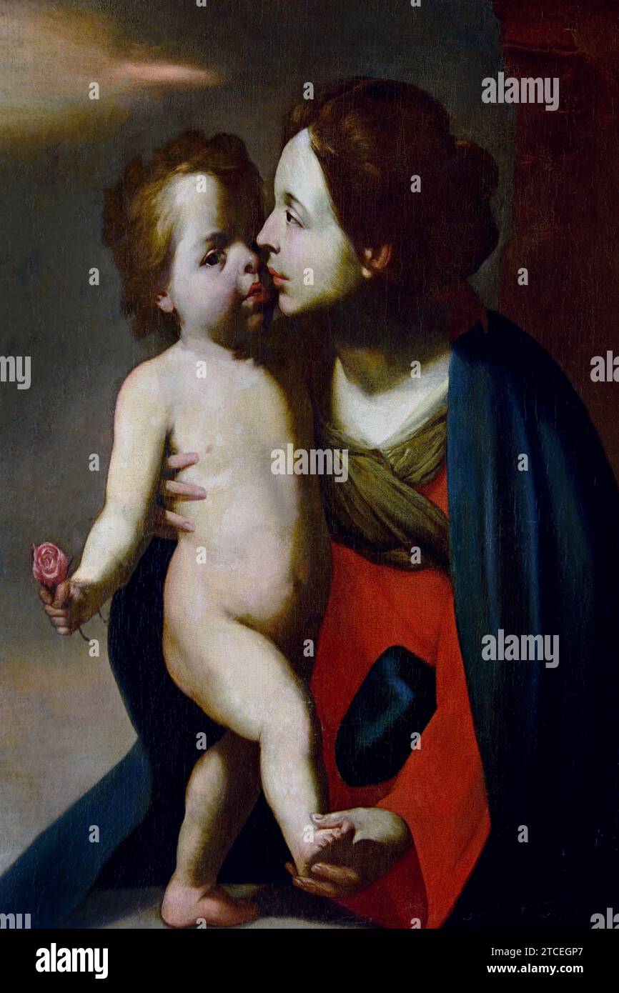 Madonna à la Rose par M. Stazione Cathédrale Salerne, Musée des Beaux-Arts, Italie, Italien. Banque D'Images