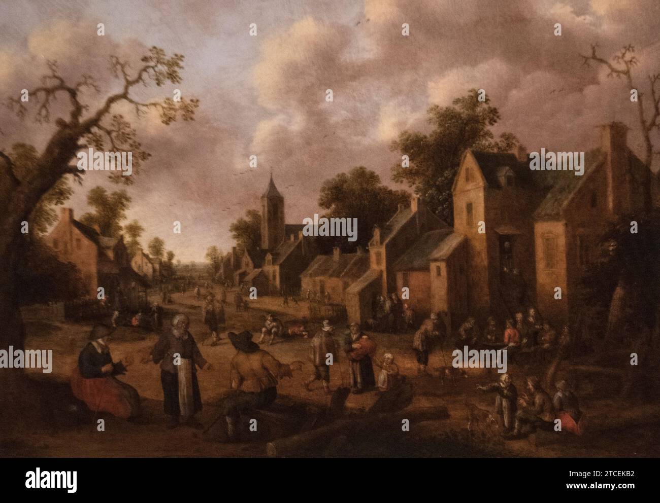 Joost Cornelisz Droochsloot : 'Village hollandais' (17e siècle) Banque D'Images