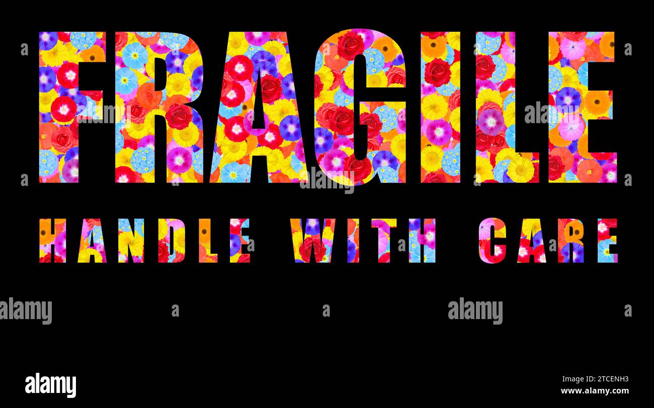 Texte fragile, manipuler avec soin, en allemand Vorsicht Zerbrechlich