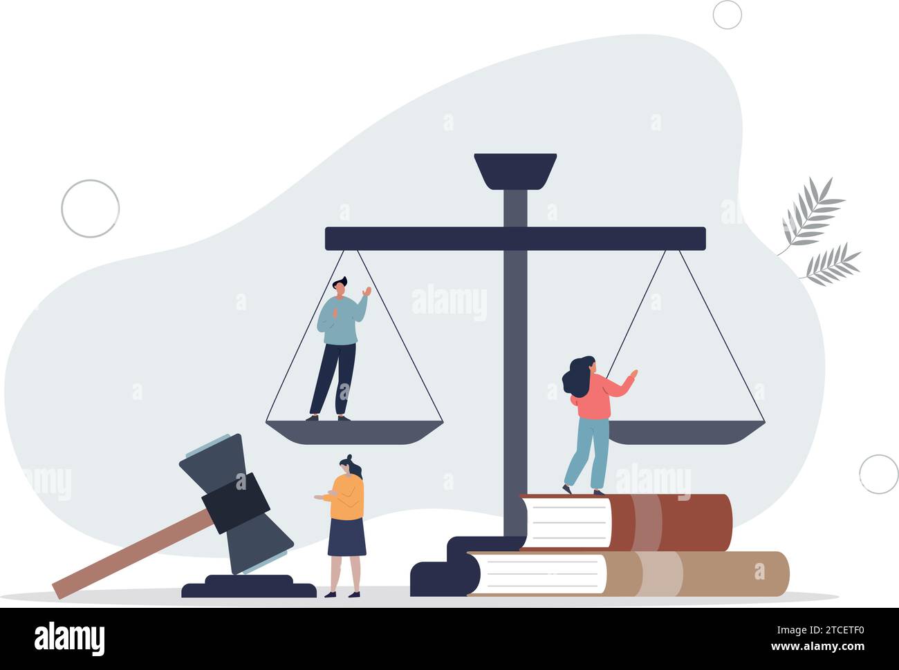 Droit comme étude de la connaissance de la jurisprudence et juge occupation.décision verdict avec marteau symbolique comme droit d'autorité pour le jugement . Illustration de Vecteur