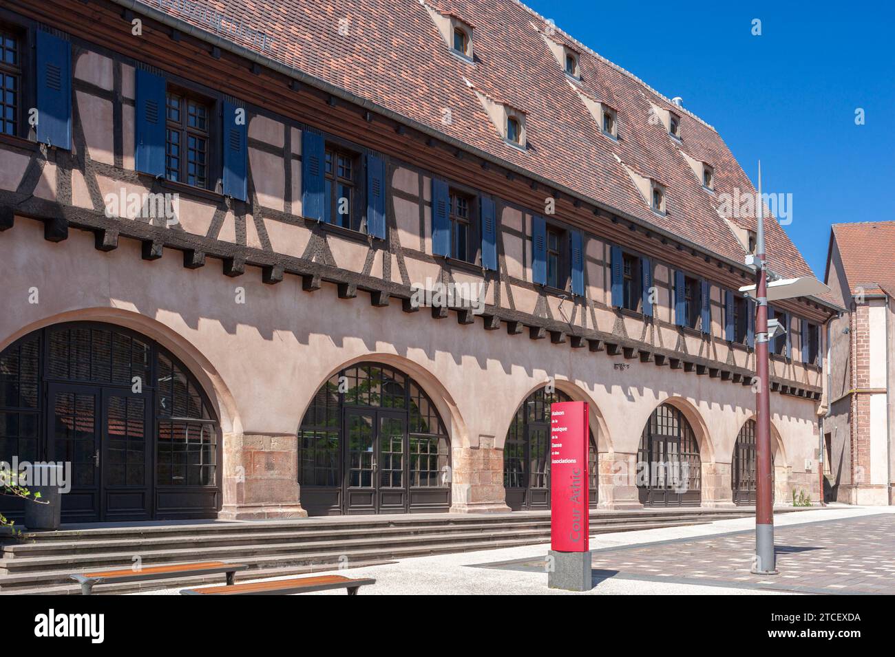 Ancien grenier aujourd'hui Maison de la musique, Obernai, Alsace, France, Europe Banque D'Images