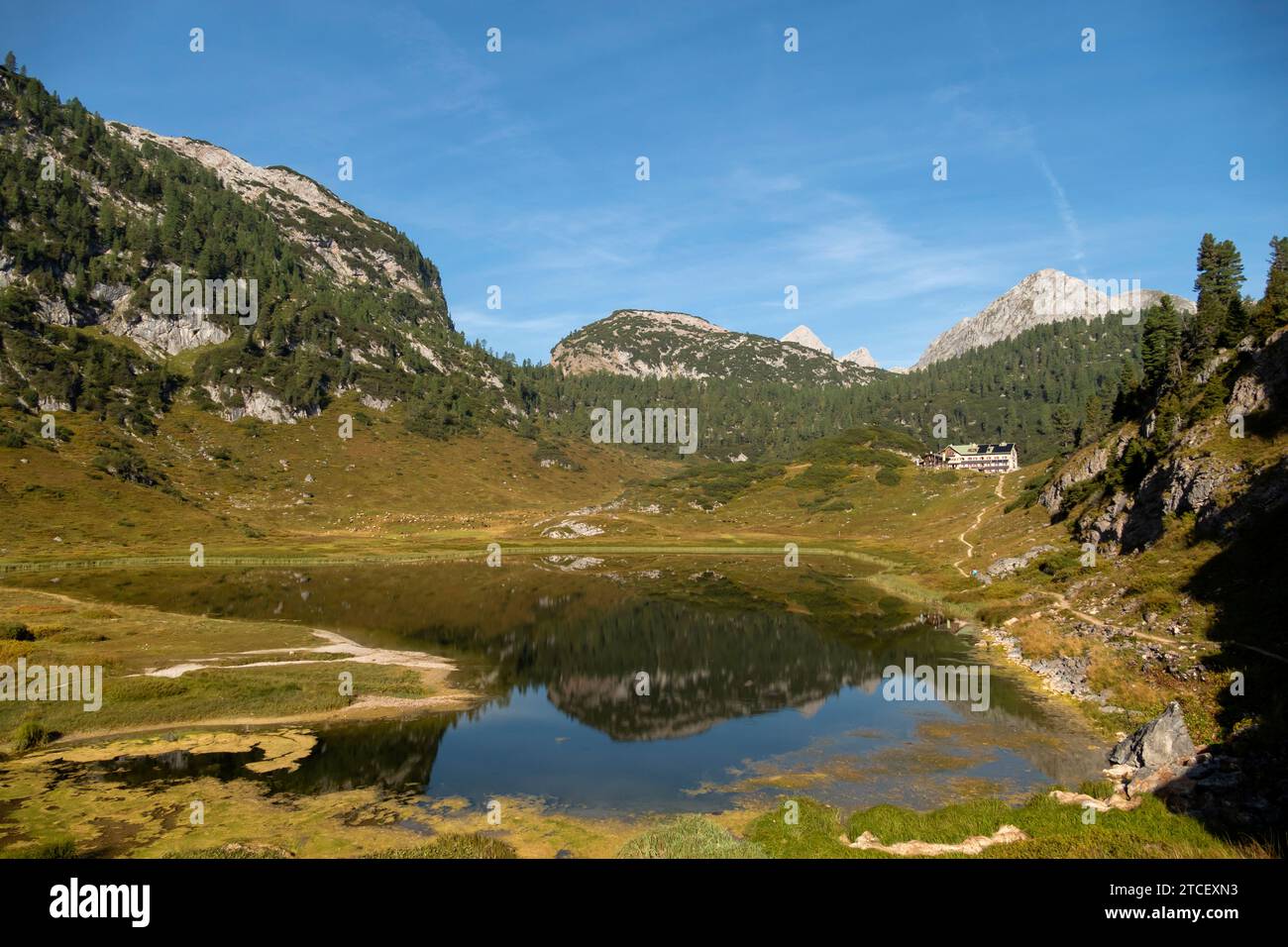 Kärlingerhaus au parc national de Berchtesgaden en automne Banque D'Images