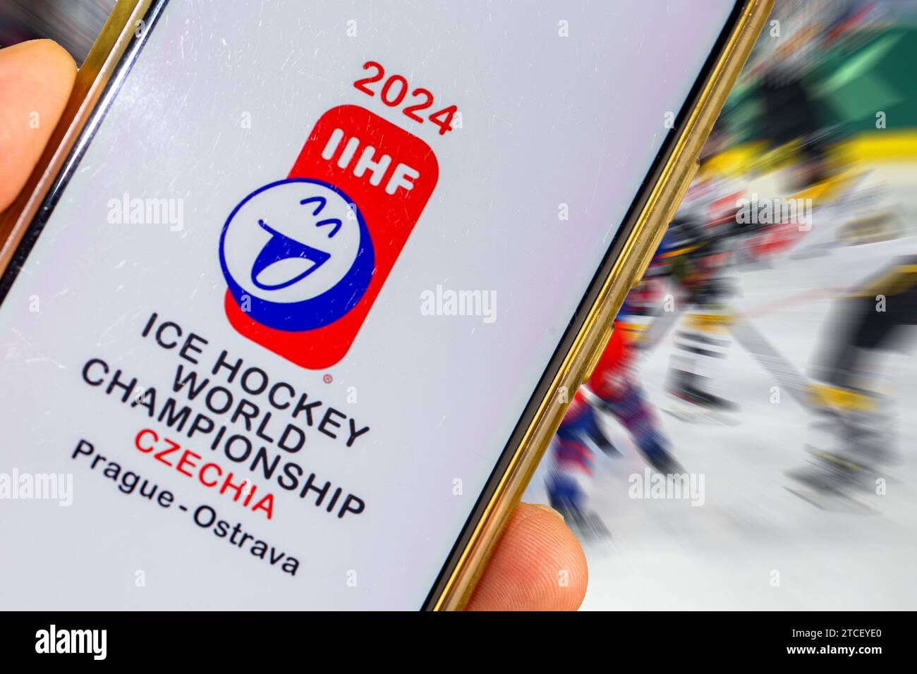 Image symbole du Championnat du monde de hockey sur glace 2025. La