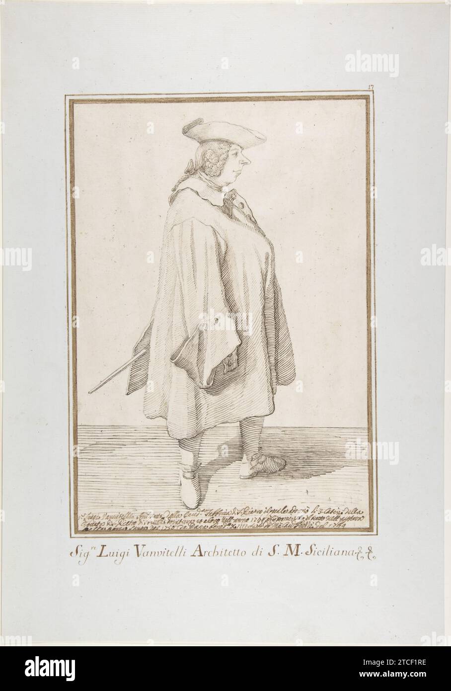 Luigi Vanvitelli 1972 de Pier Leone Ghezzi Banque D'Images