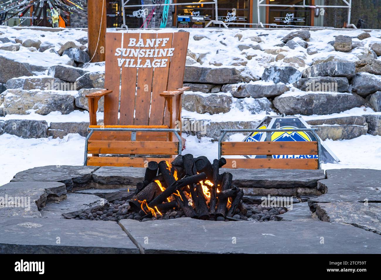 Station de ski Banff Sunshine Village en hiver Banque D'Images