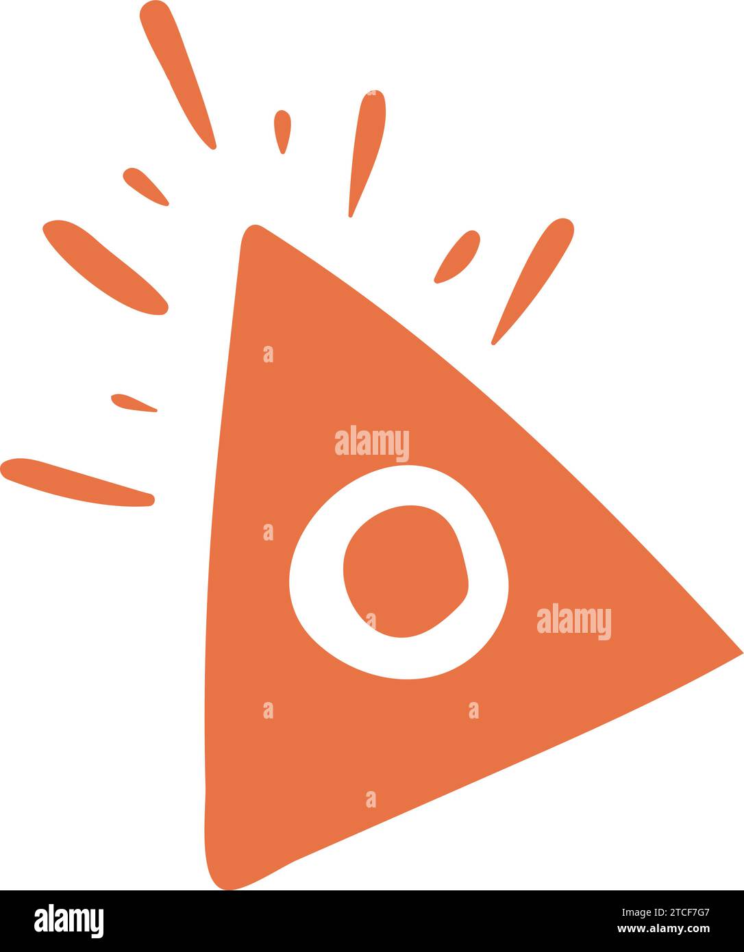 Vecteur d'icône d'esquisse triangle Illuminati Illustration de Vecteur