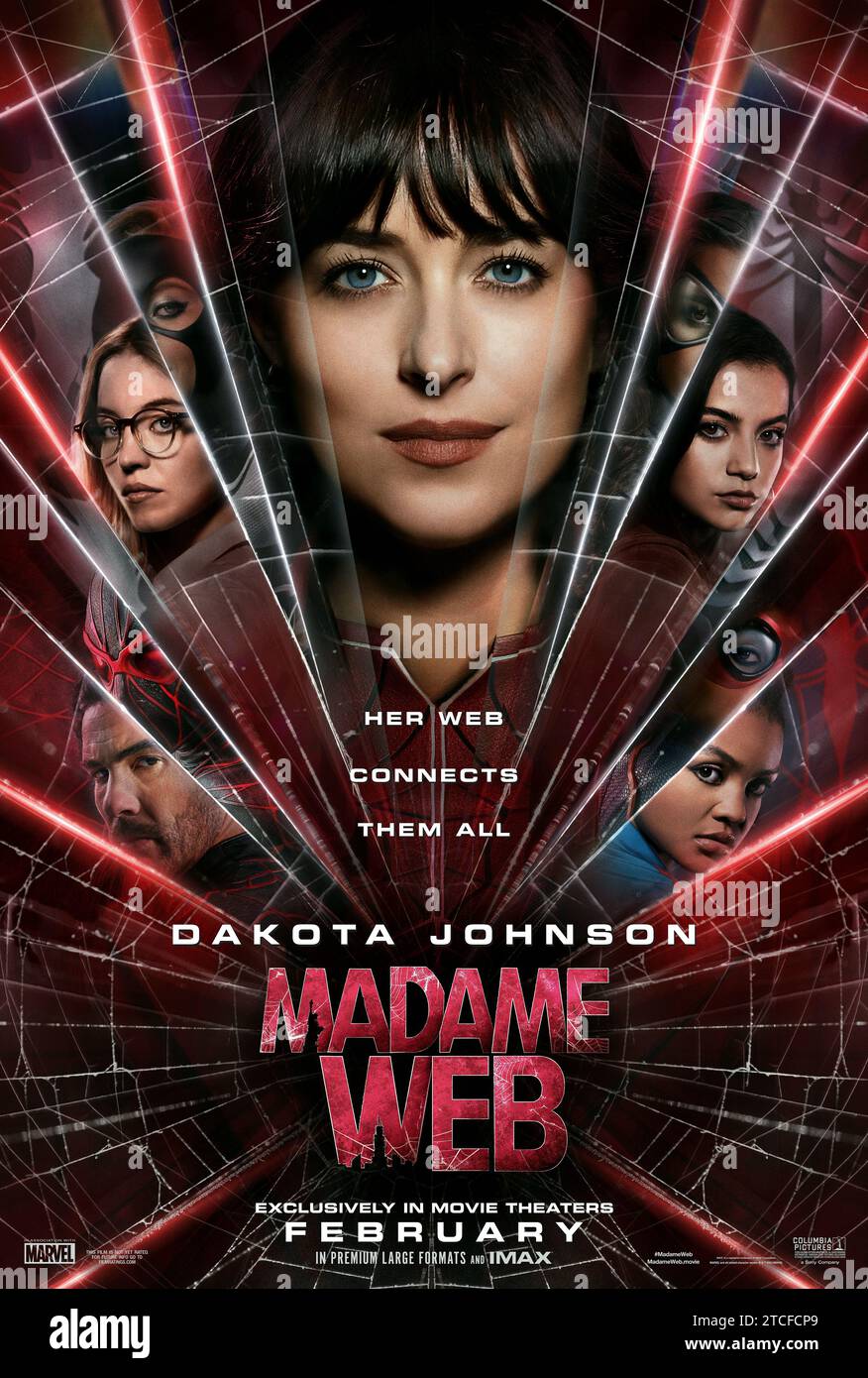 Affiche de Madame Web Dakota Johnson Banque D'Images