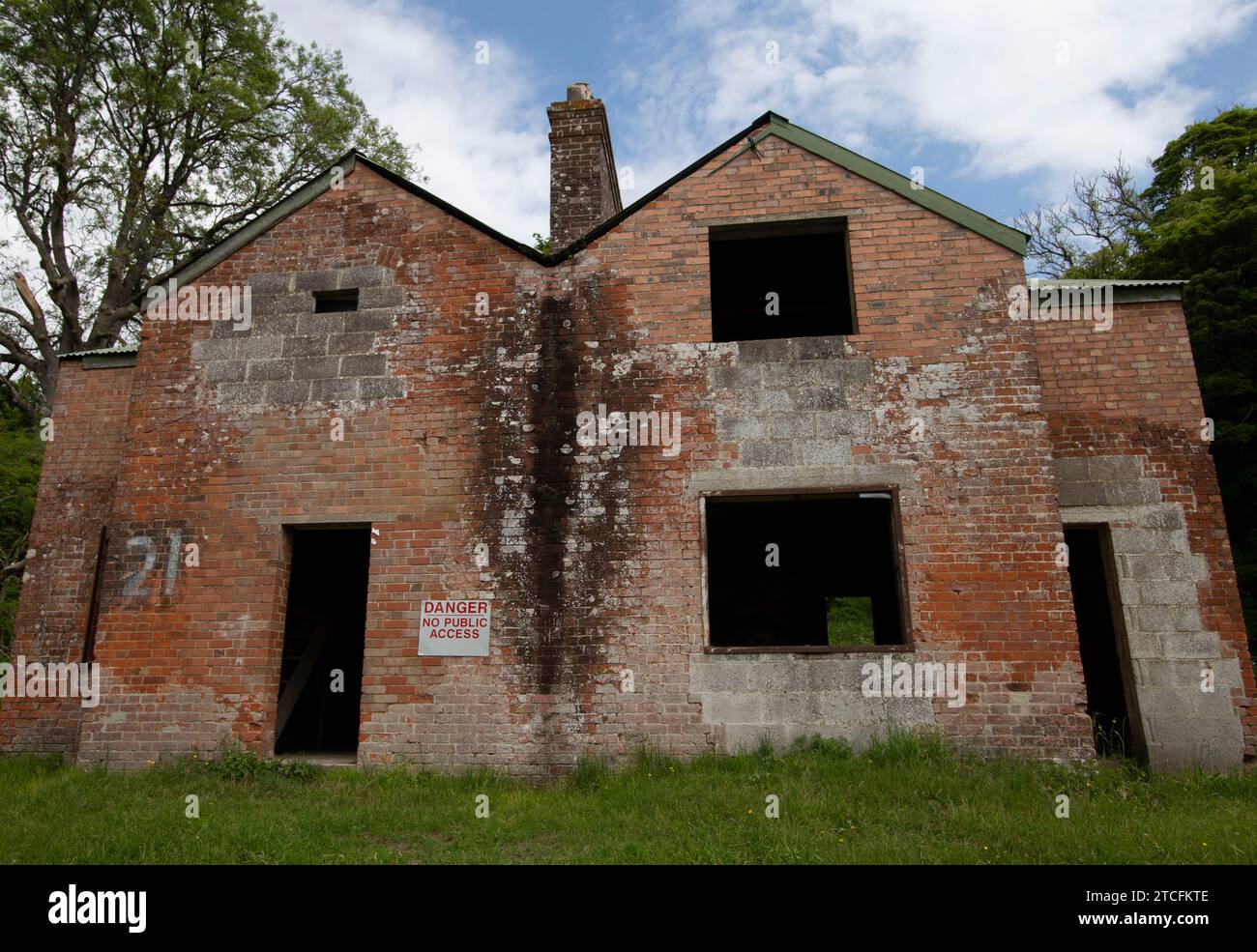 Bâtiment utilisé pour la formation militaire Imber Salisbury plaine Banque D'Images