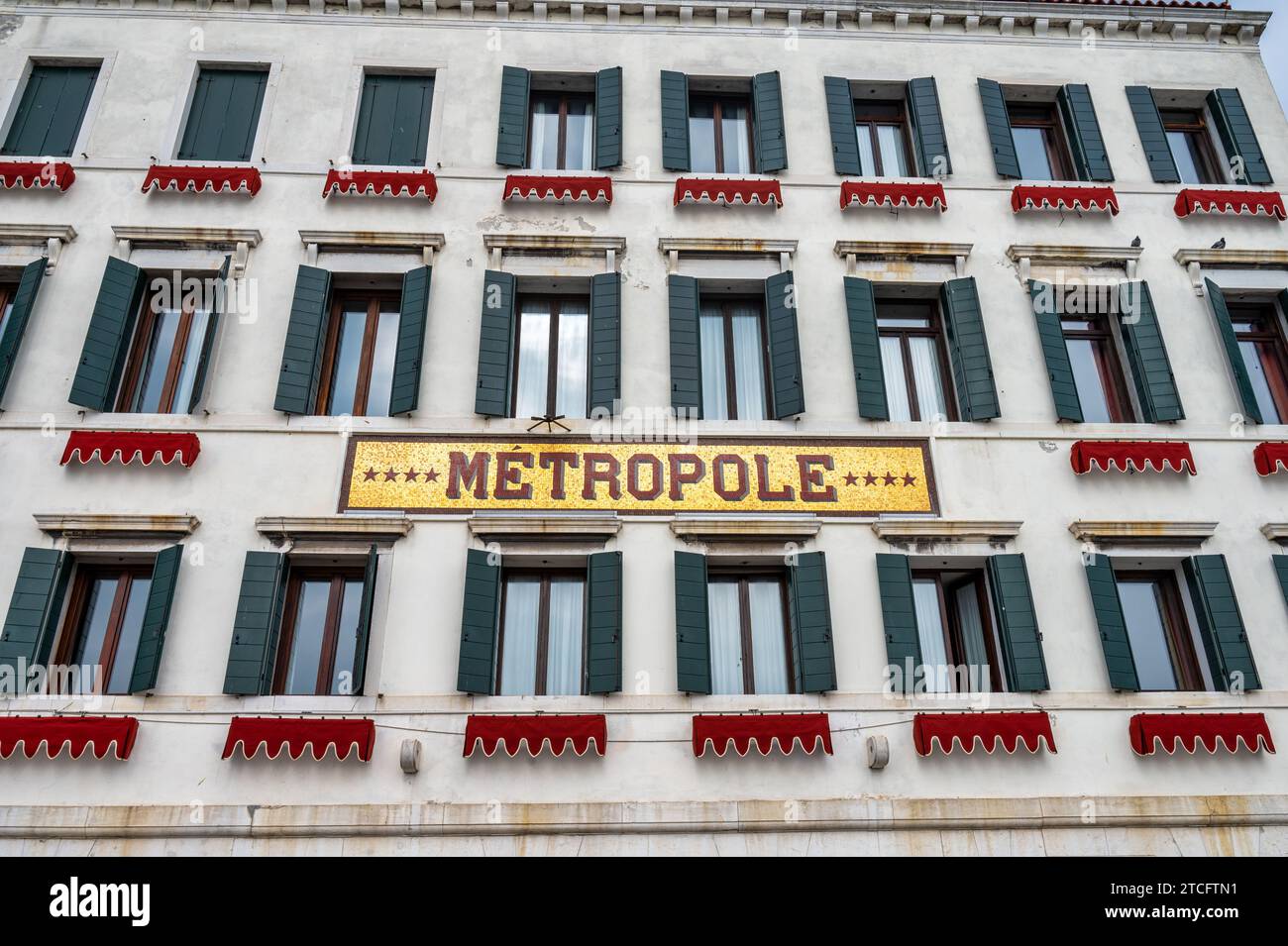 Venise, Italie- 24 février 2023 : Hôtel Metropole à Venise. Banque D'Images